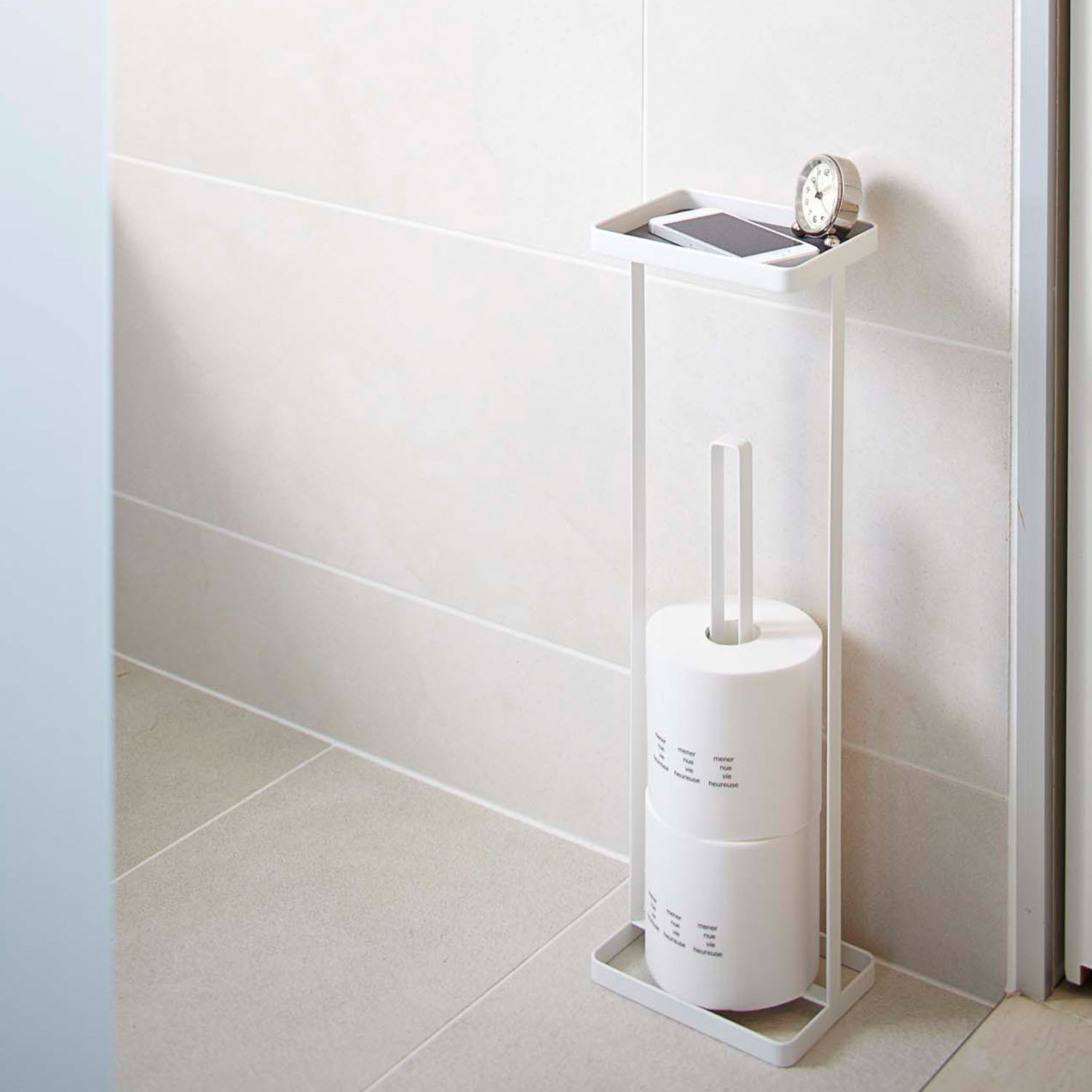 Tower Toilet Paper Stand With Tray