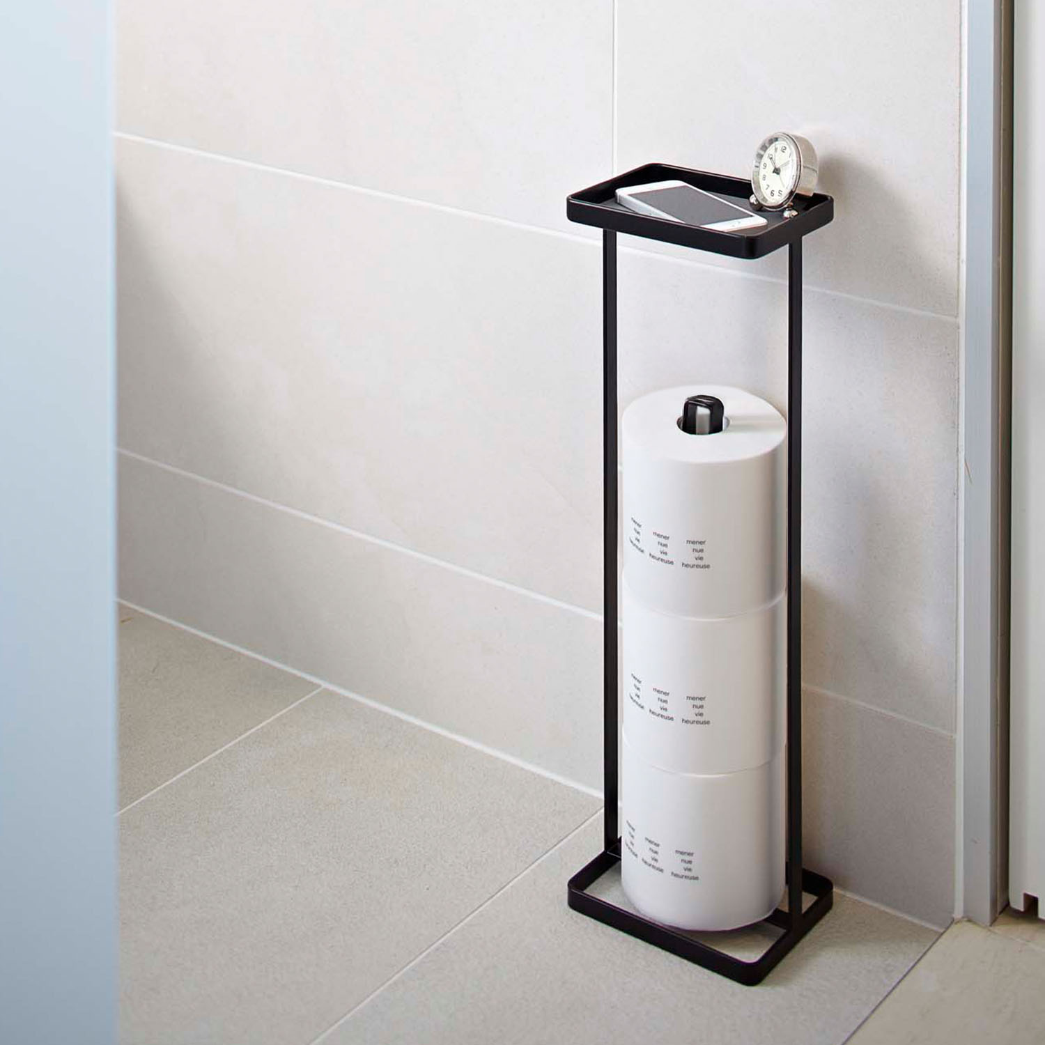 Tower Toilet Paper Stand With Tray