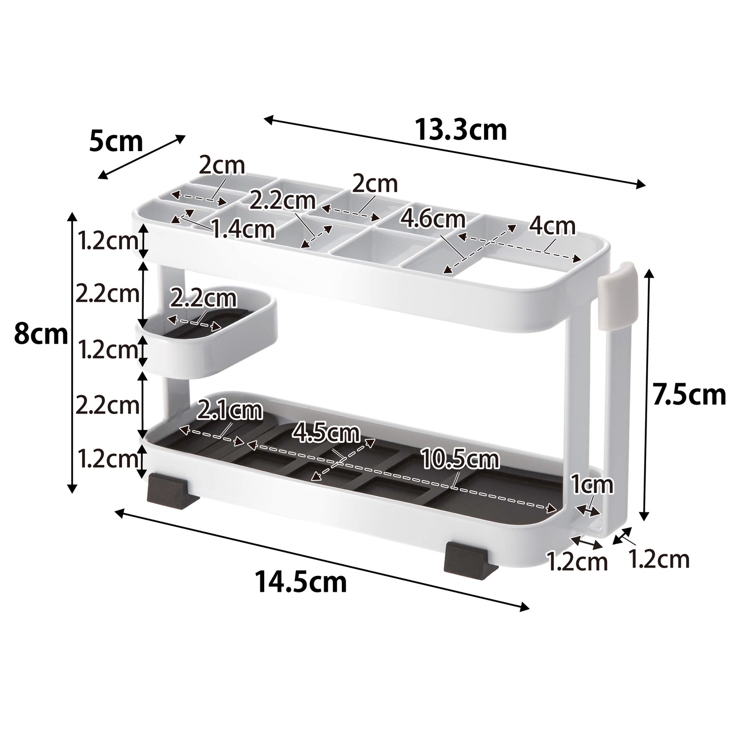 Tower Tooth Brush Stand Wide Size Spec