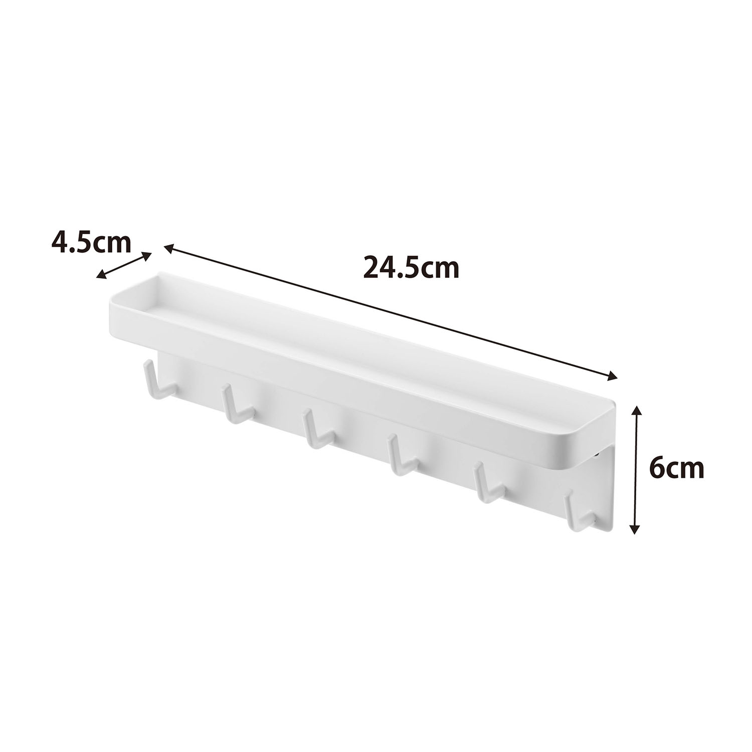 Smart Magnetic Key Rack With Tray Size Spec