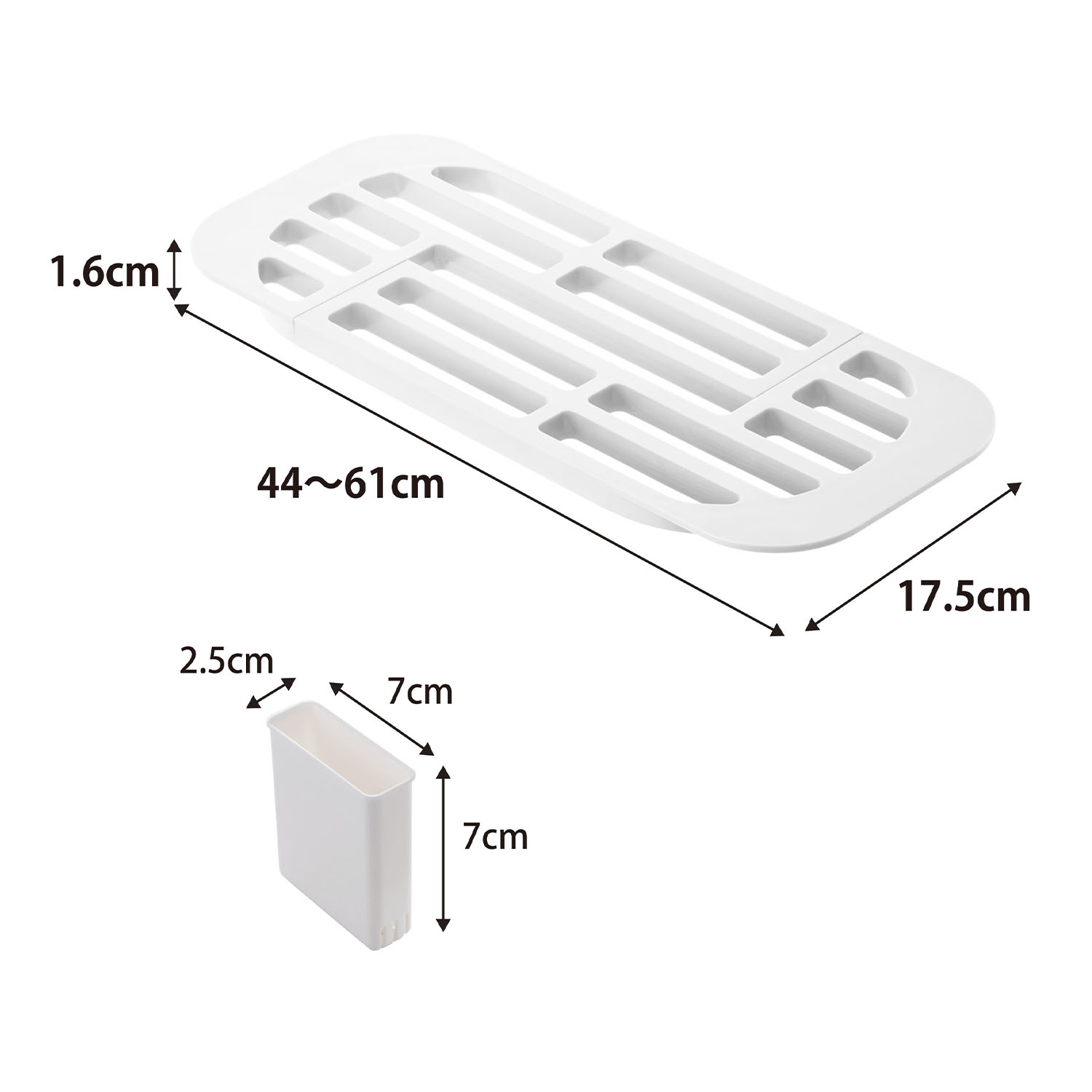 Tower Expandable Over-The-Sink Drainer Rack Size Spec