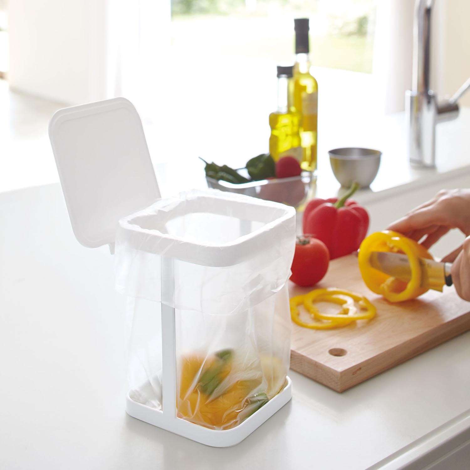 Tower Plastic Bag Eco Holder With Lid