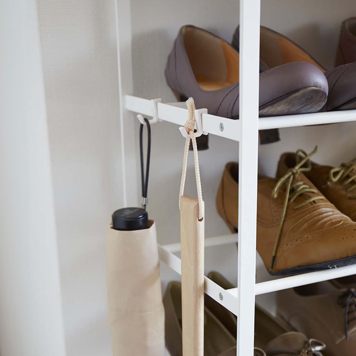 Tower 6 Tier Wood-Top Shoe Rack