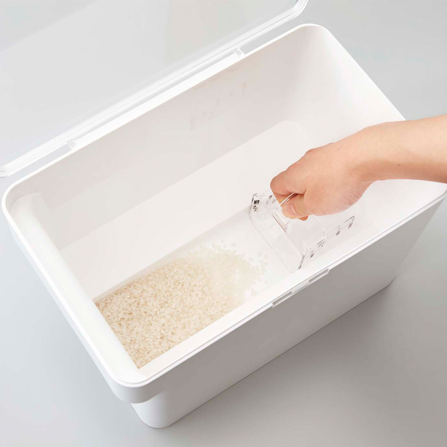 Tower Rice Storage With Scoop Cut-Out (Includes Measuring Cup)