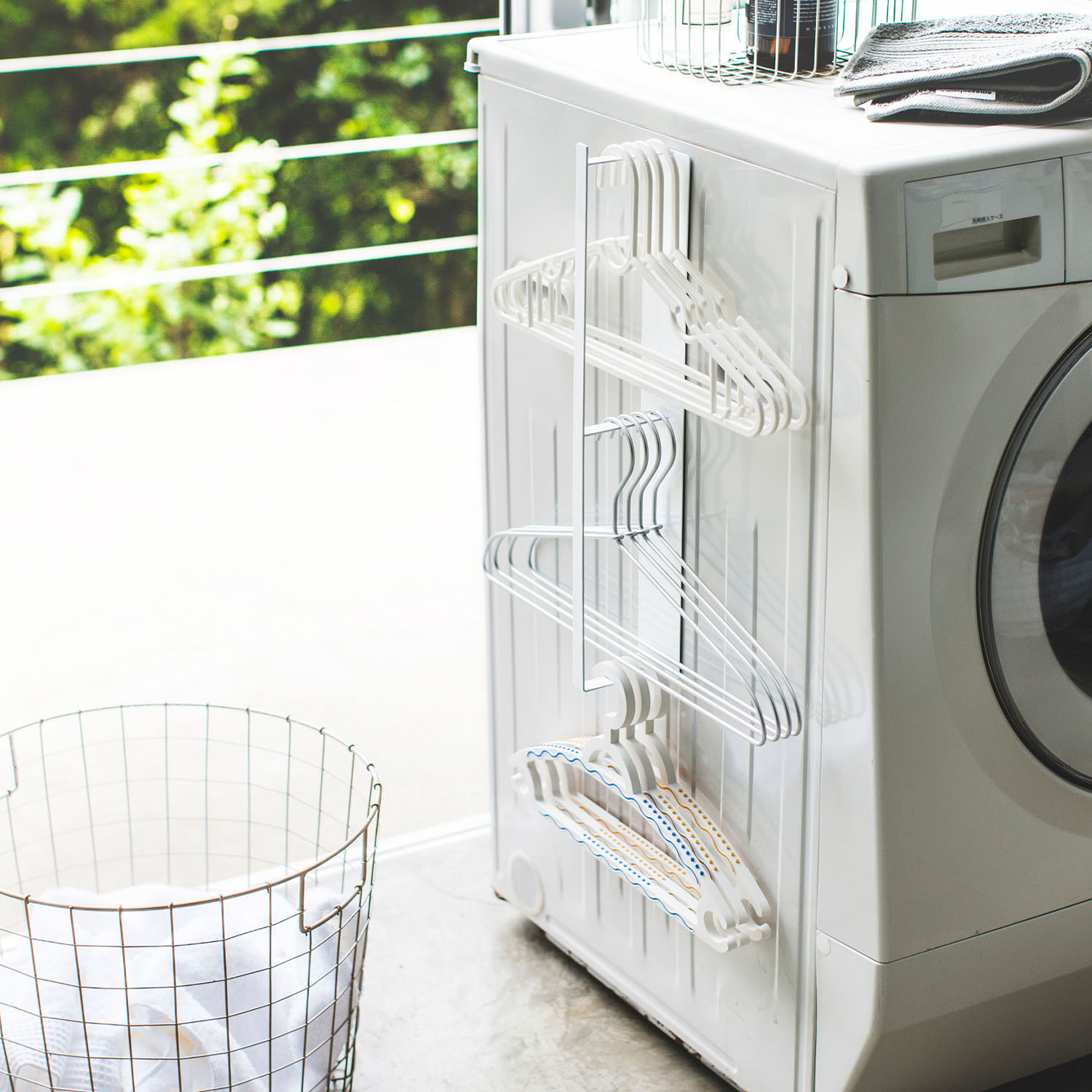 Tower Magnet Laundry Hanger Storage Rack