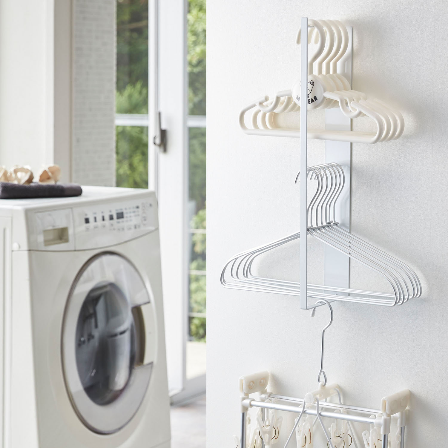 Tower Magnet Laundry Hanger Storage Rack