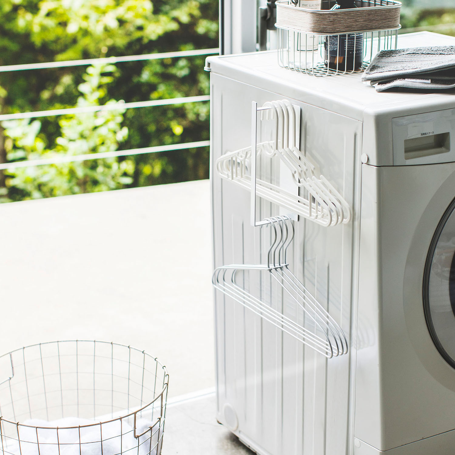 Tower Magnet Laundry Hanger Storage Rack