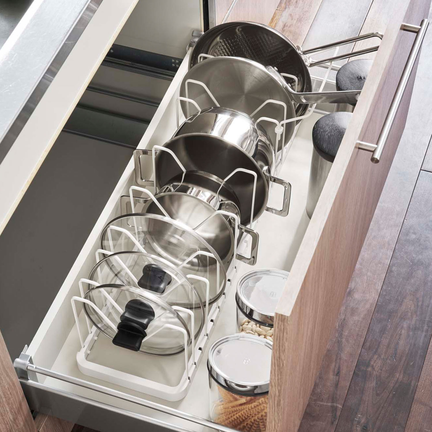 Tower Adjustable Pot Lid & Frying Pan Organiser