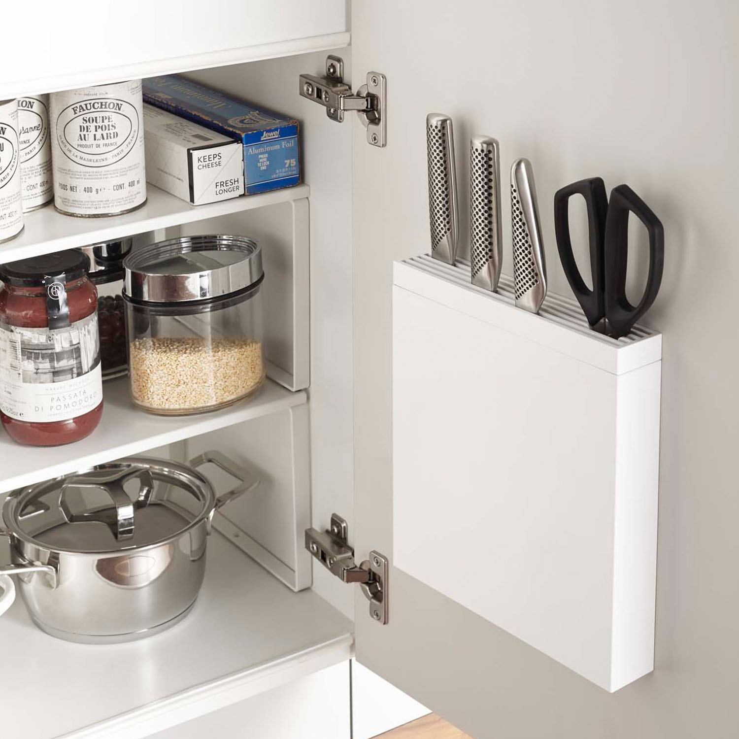Tower Kitchen Knife & Kitchen Scissors Holder