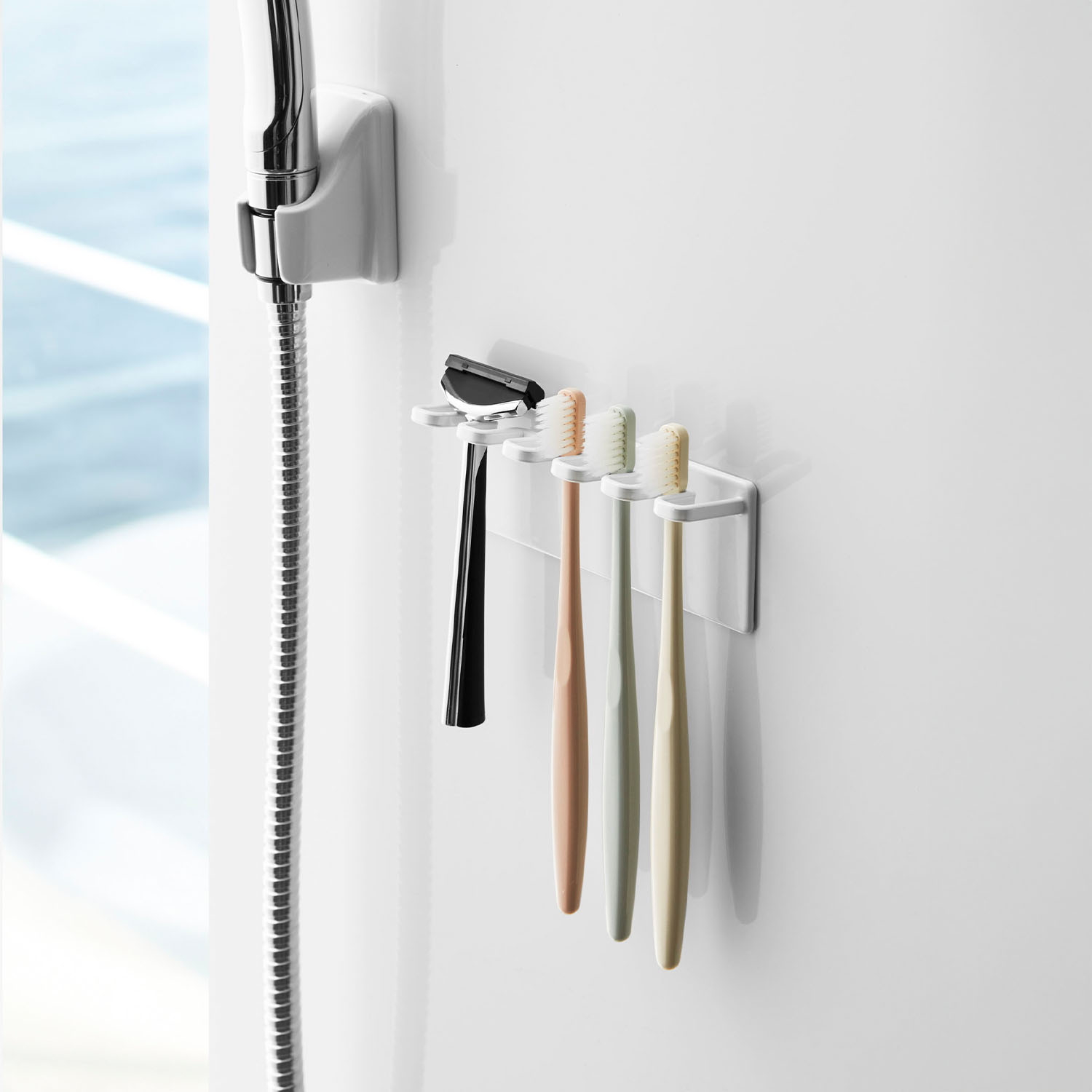 Mist Magnetic Bathroom Toothbrush Holder (5 Slots)