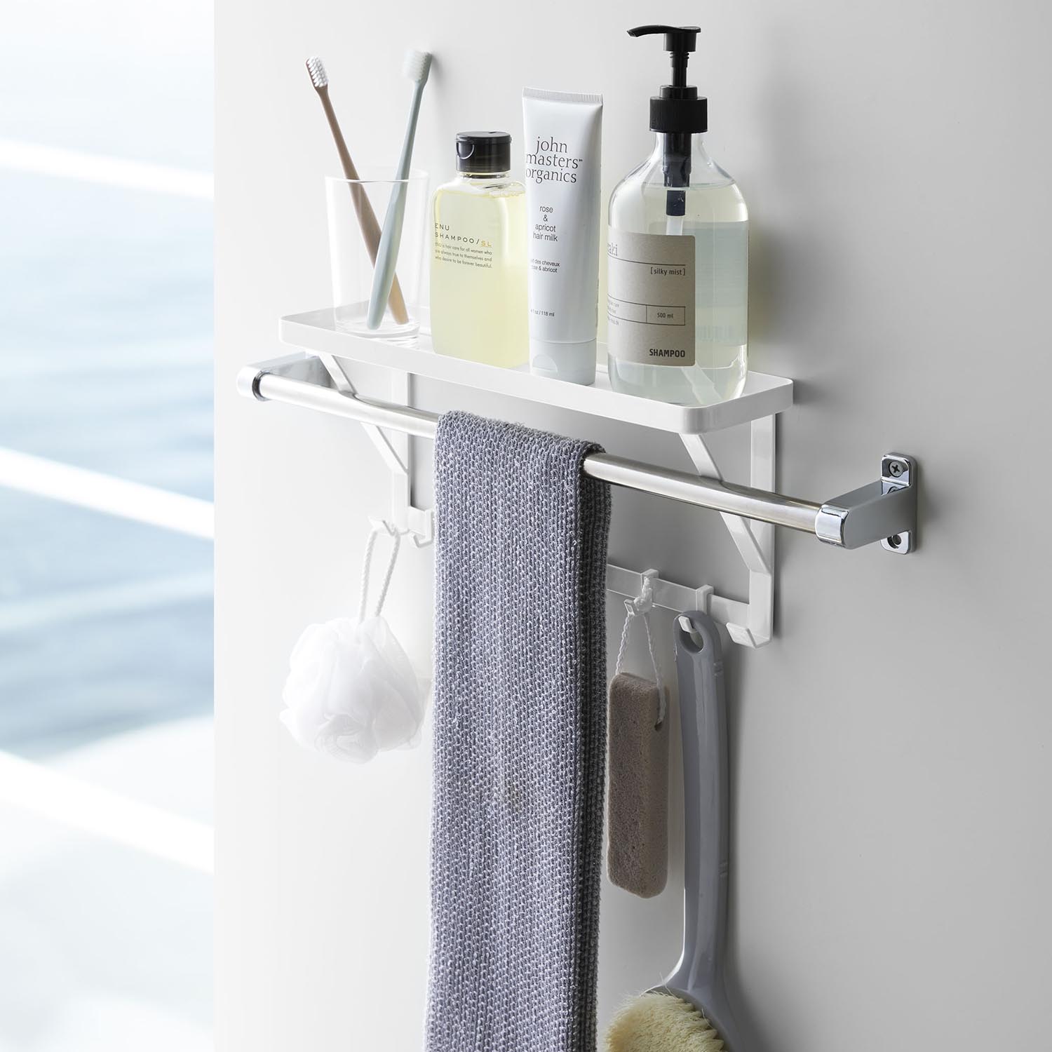 Mist Over-Towel Rack Shelf