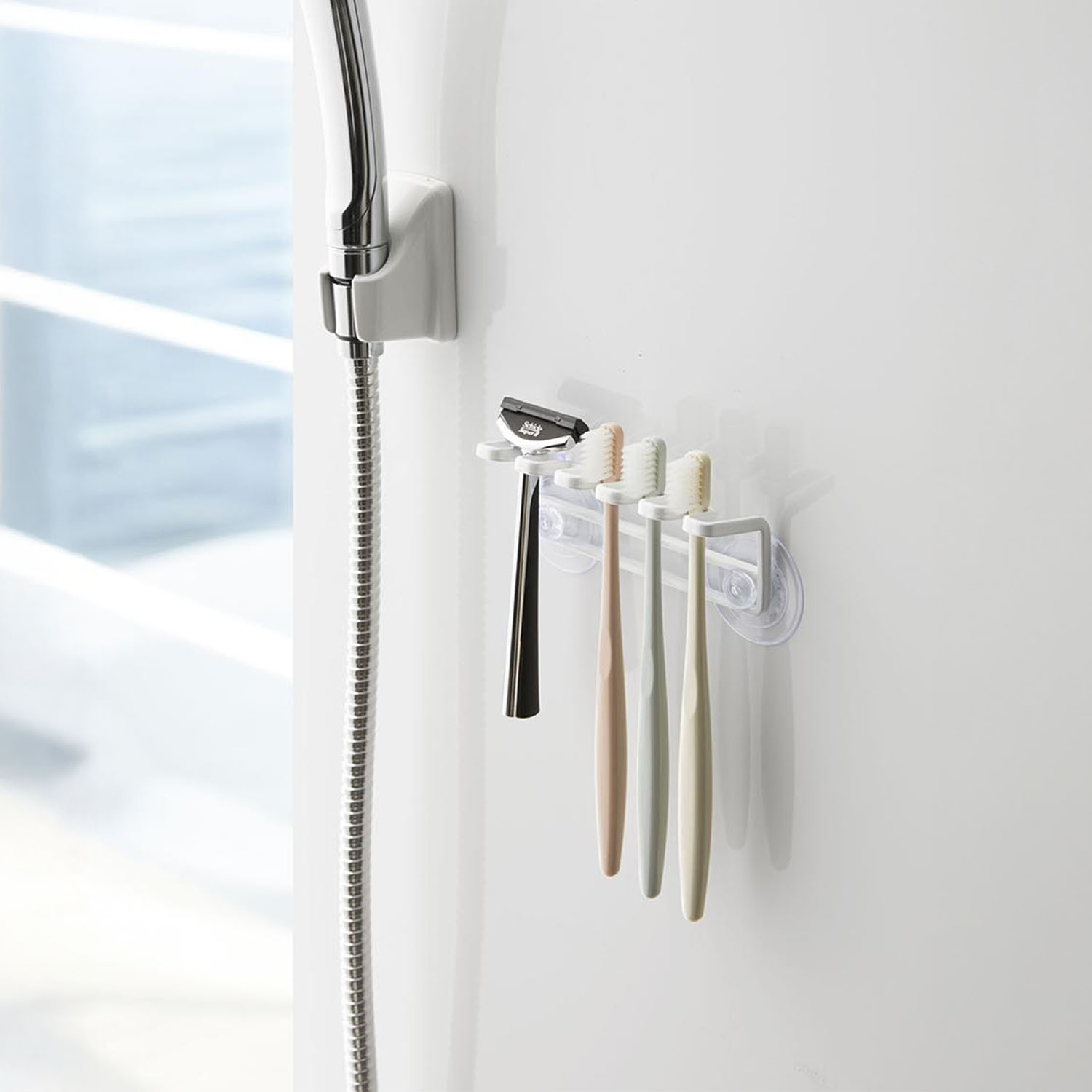 Mist Suction Toothbrush Holder (5-Slot)
