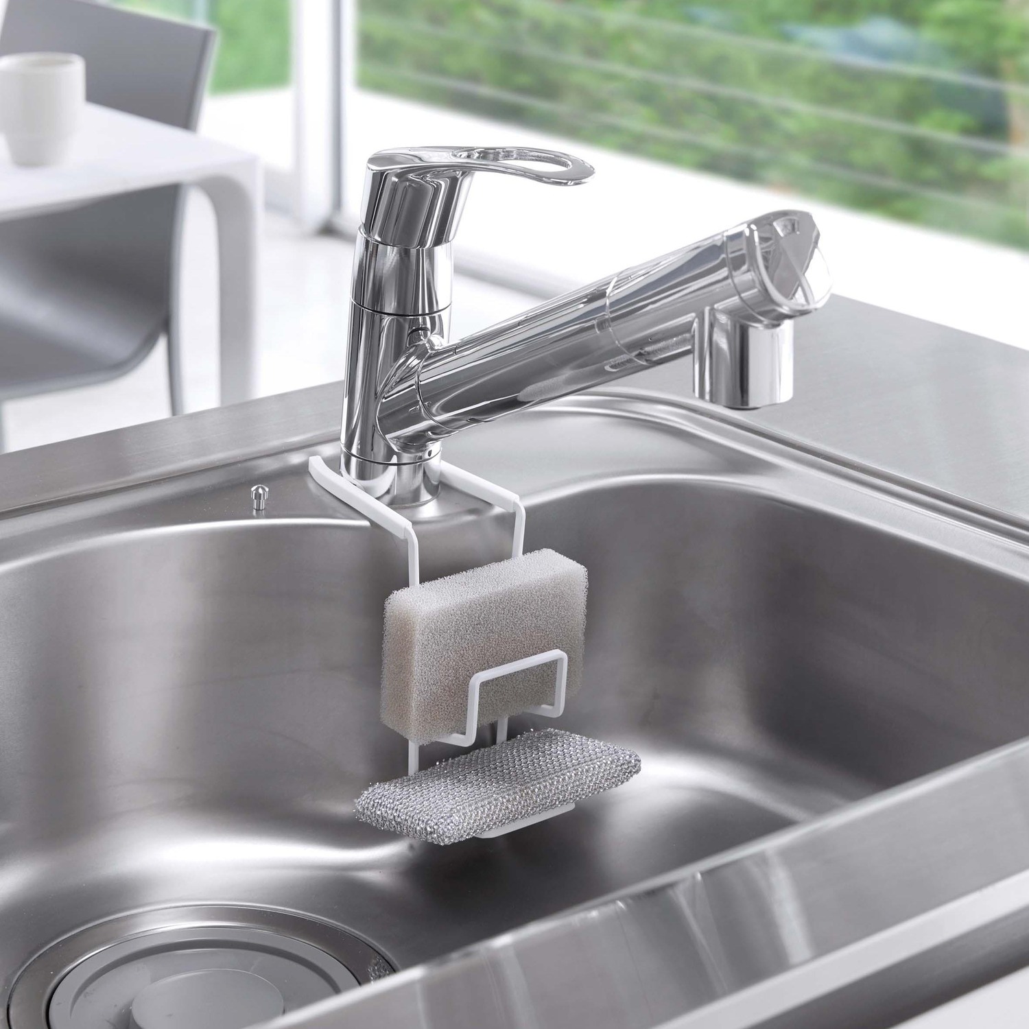 Tower Faucet-Hanging Sponge Holder Double