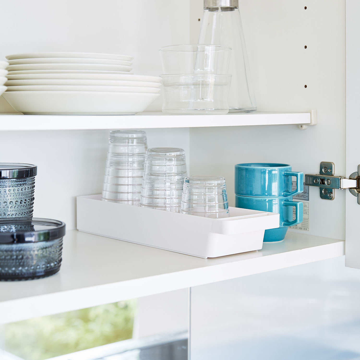 Tower Slim Glass&Mug Storage With Handle