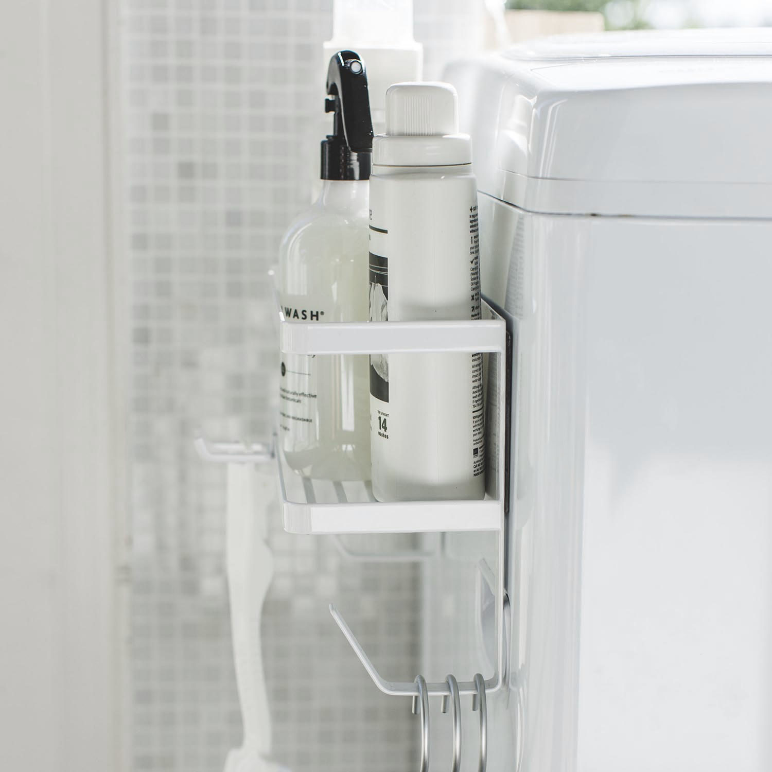 Tower Washing Machine Side Magnet Rack With Water Supply Hose Holder