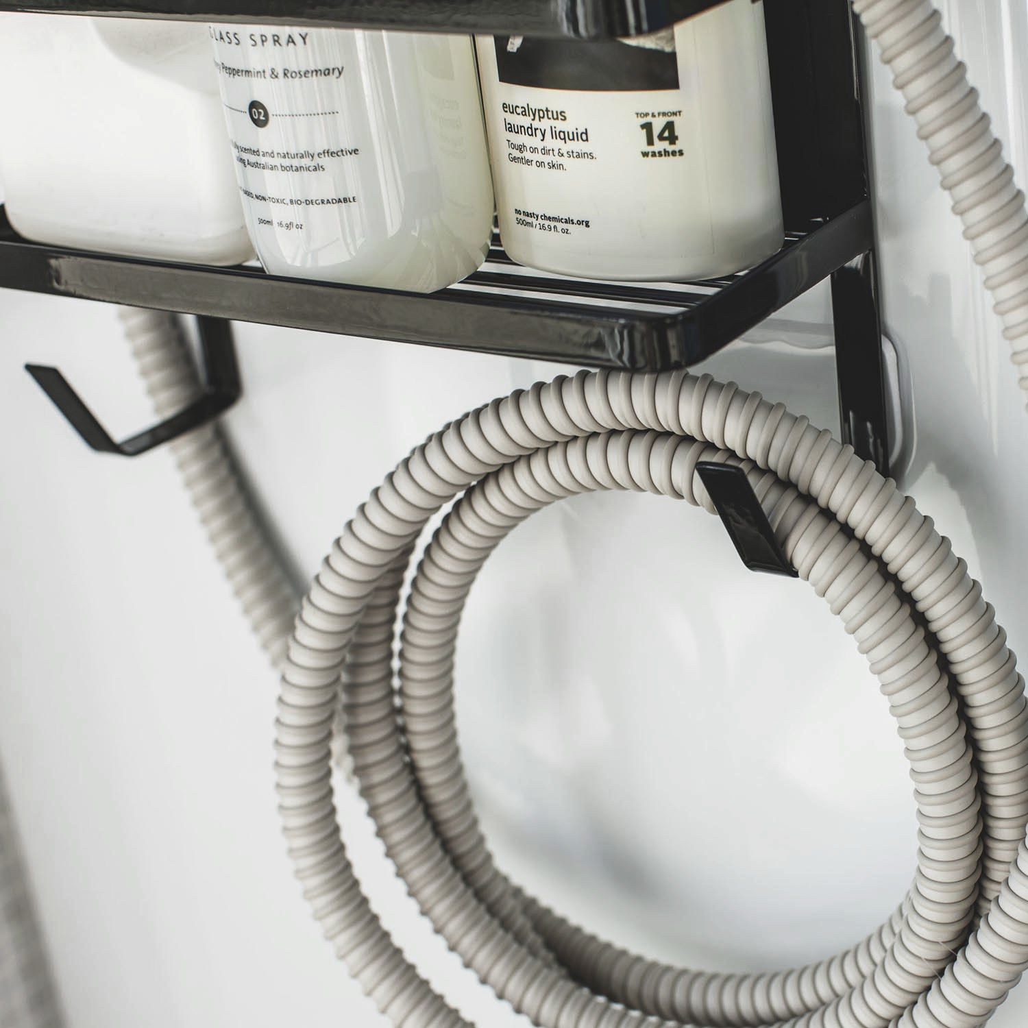 Tower Washing Machine Side Magnet Rack With Water Supply Hose Holder