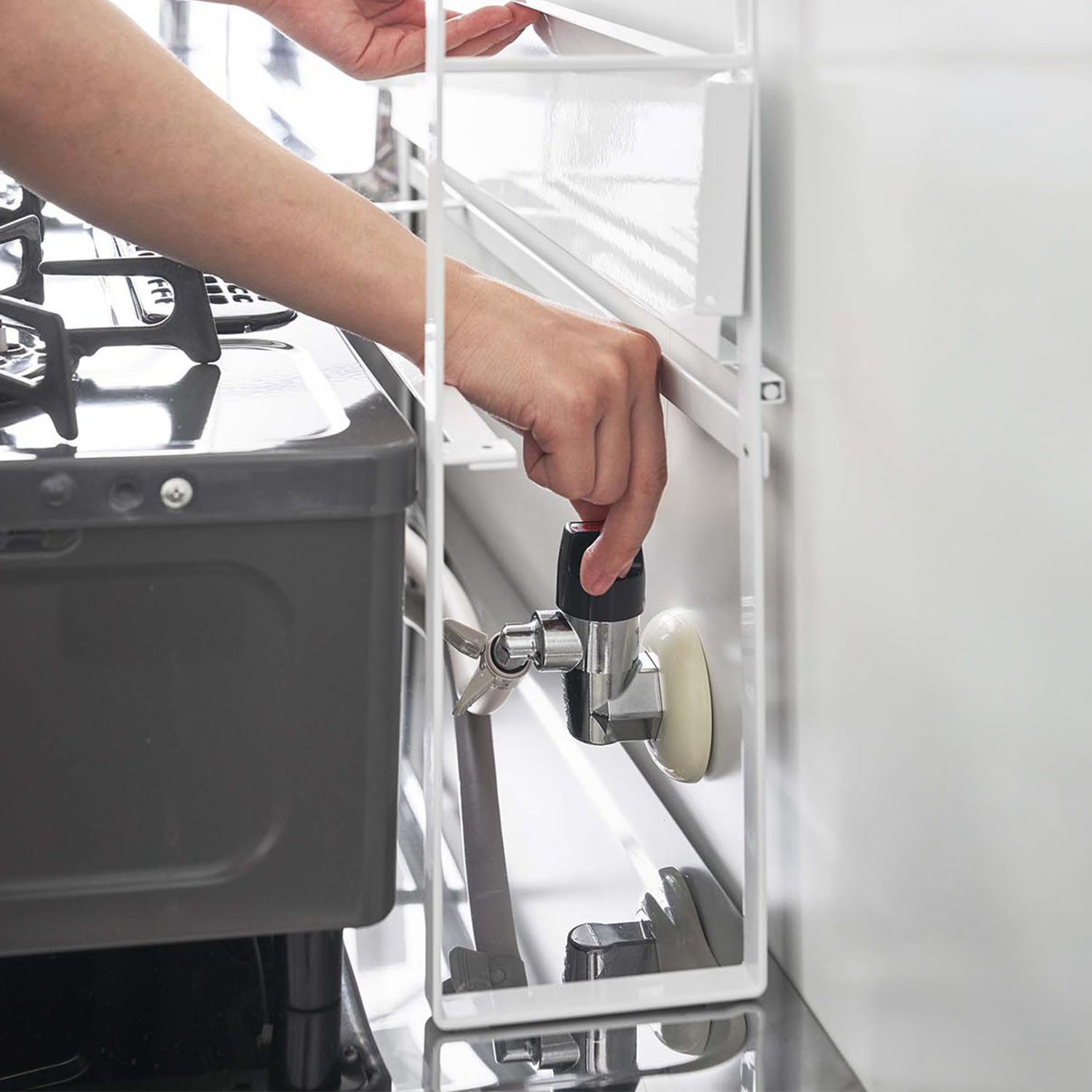 Tower Bi-Level Behind The Stove Kitchen Rack