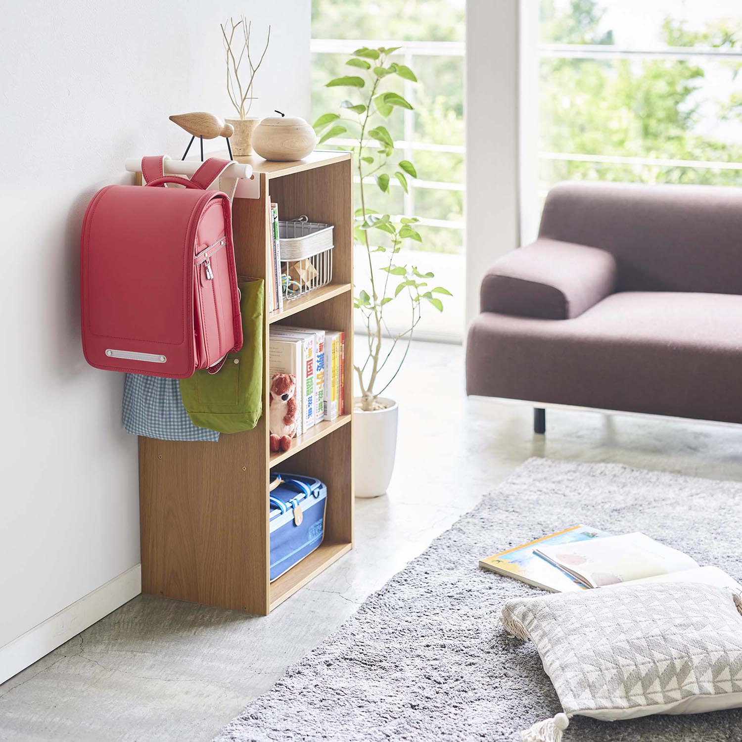 Tower 2-Hook Mountable School Bag Hanger