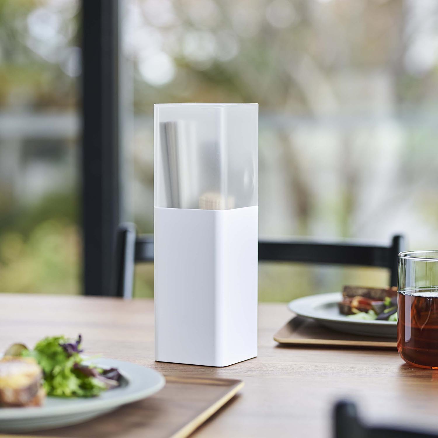 Tower Cutlery Stand With Lid