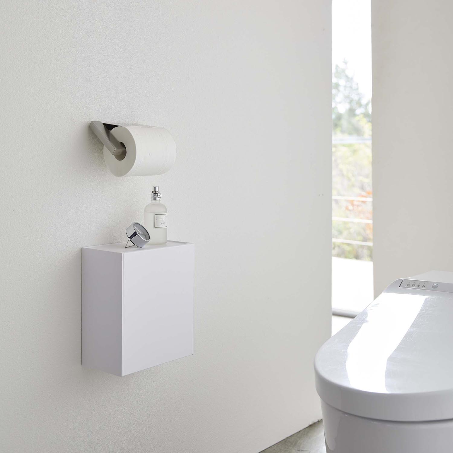 Tower Wall-Mounted Bathroom Wastebin & Storage