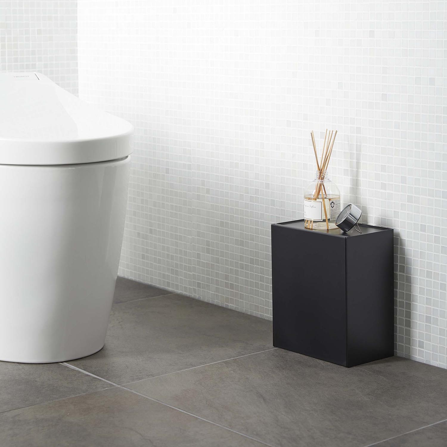 Tower Wall-Mounted Bathroom Wastebin & Storage