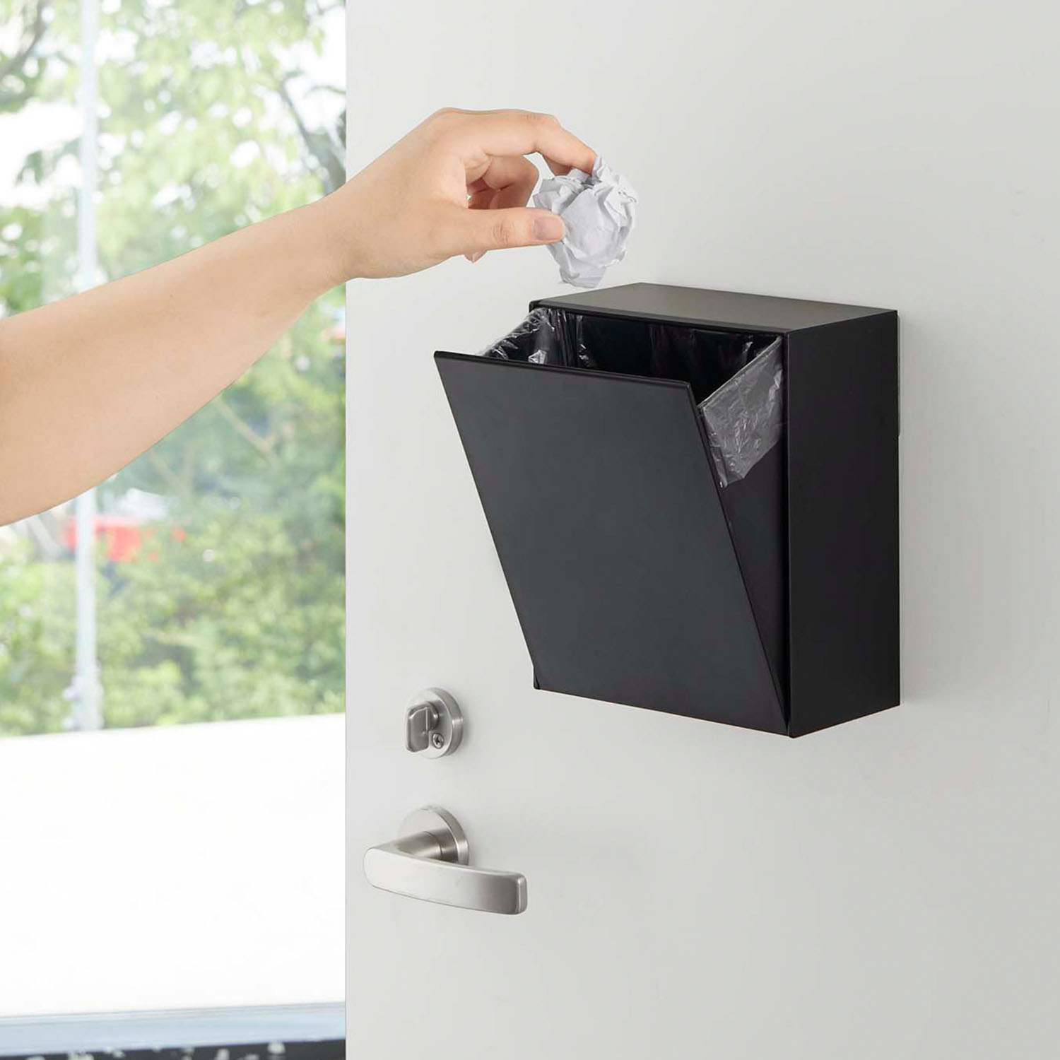 Tower Magnetic Bathroom Waste Basket & Storage