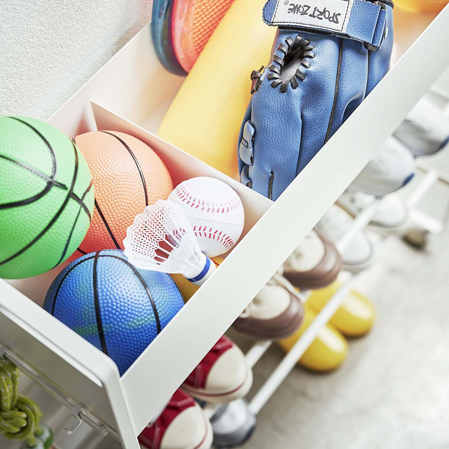 Tower Rolling Entryway Storage Shelf