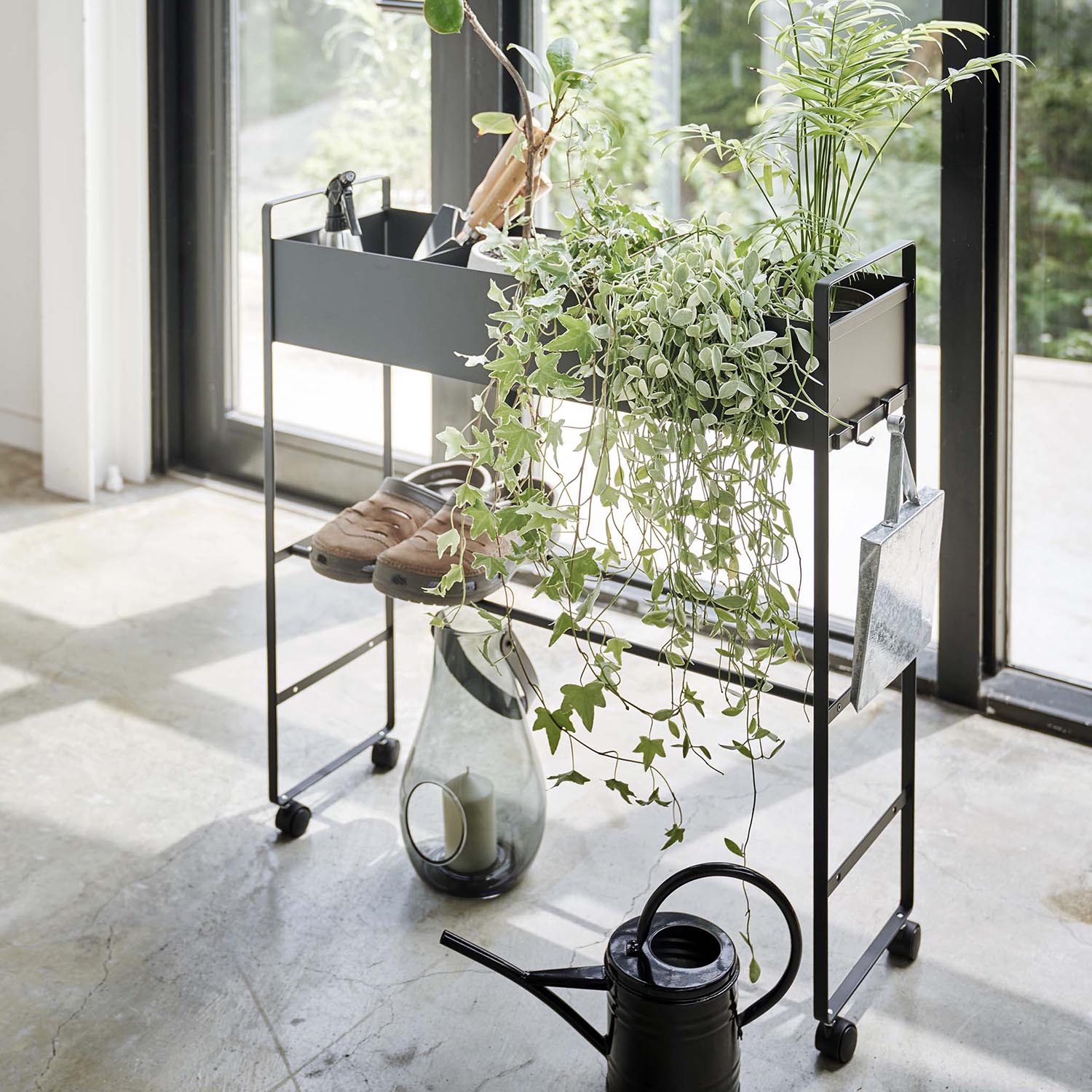 Tower Rolling Entryway Storage Shelf
