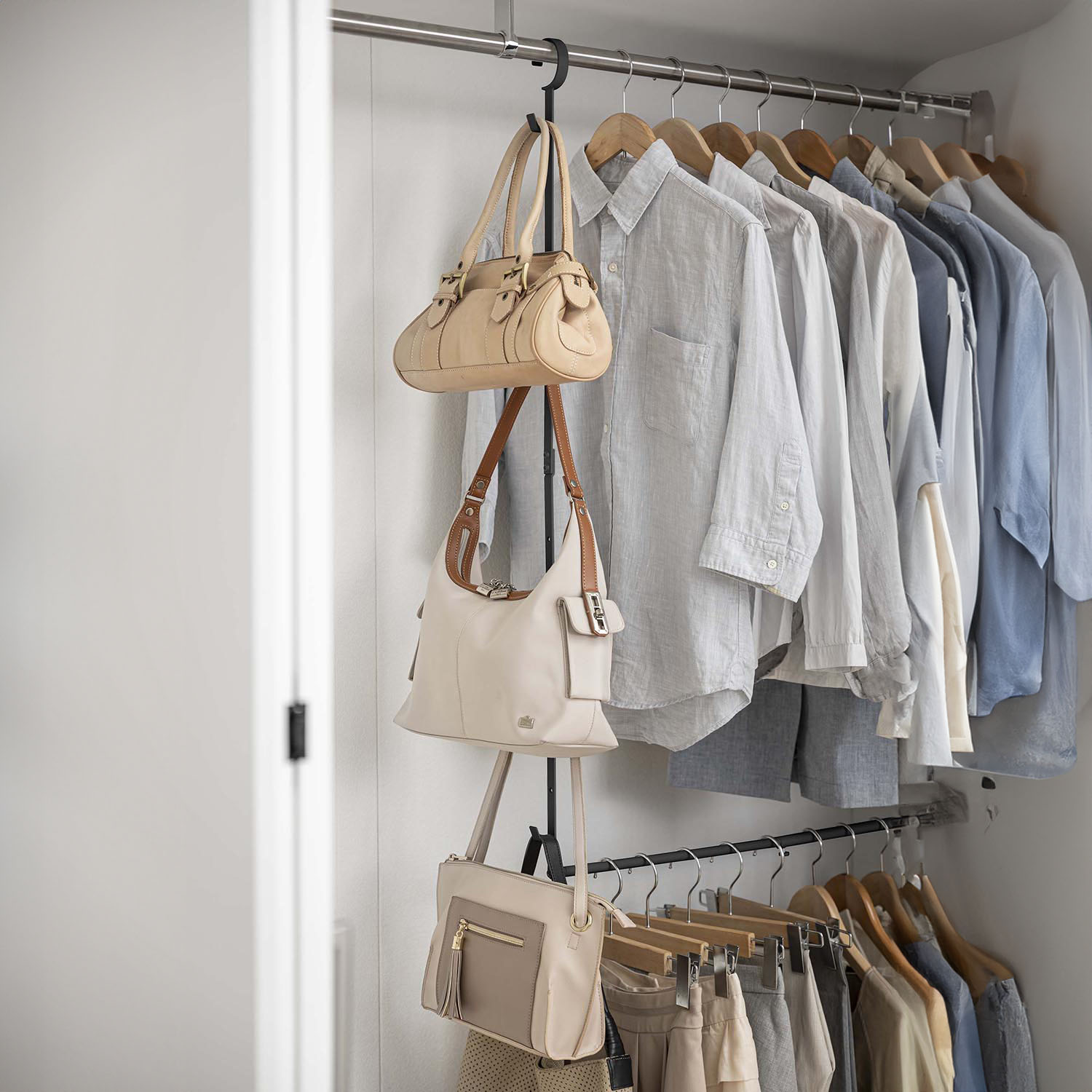 Smart Bi-Level, Expandable Closet Hanger