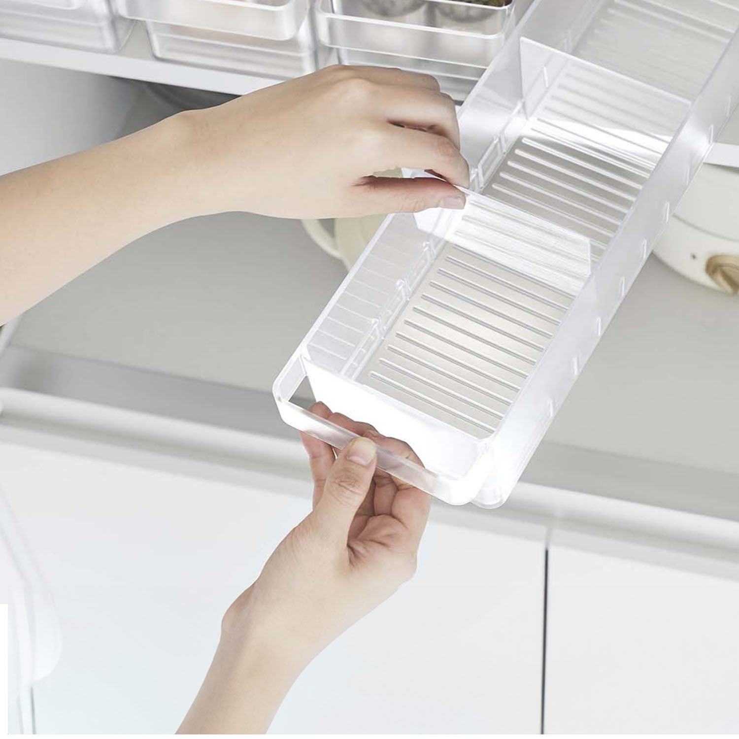 Tower Refrigerator Food Stocker With Divider