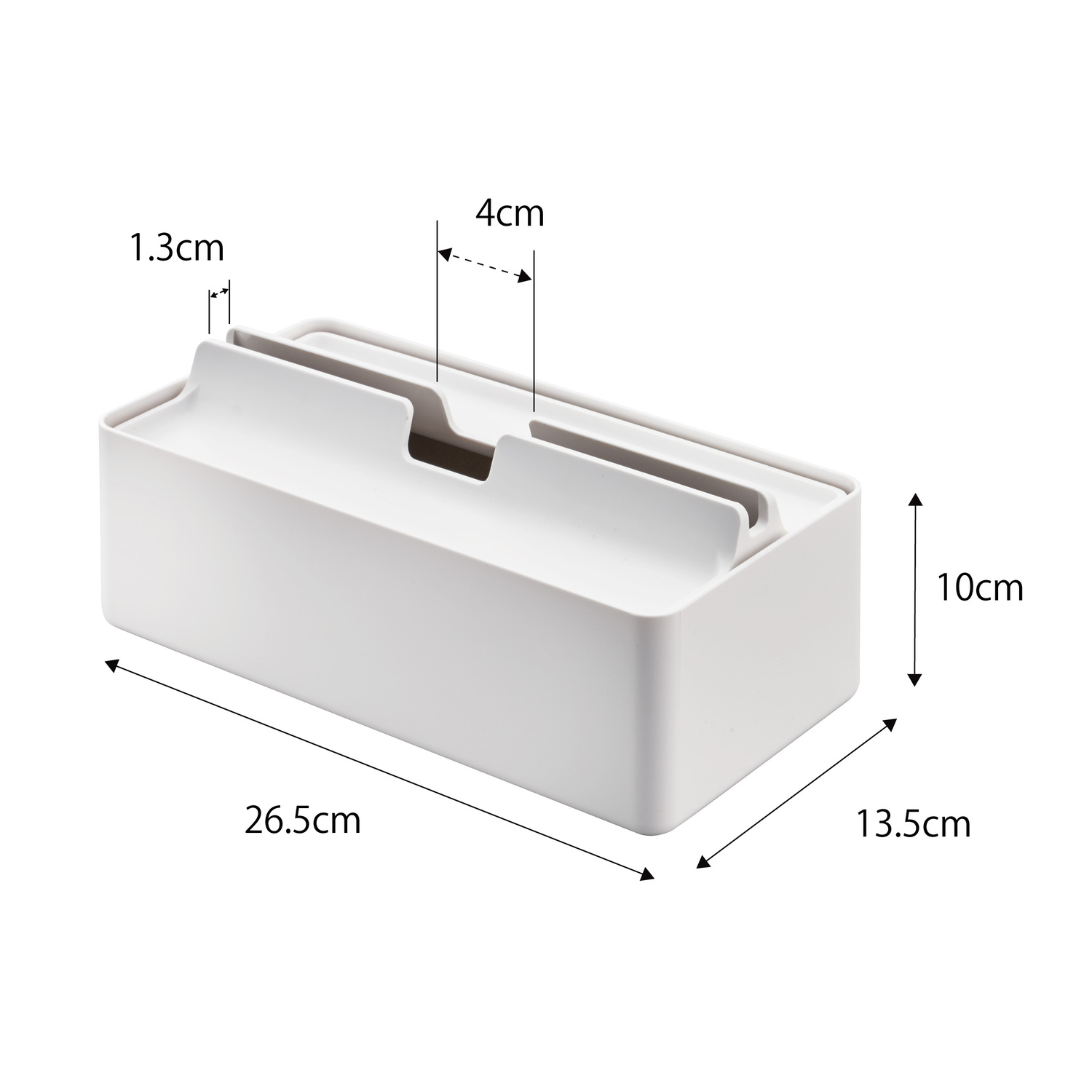 Tower Tissue Case with Tray Lid Size Spec