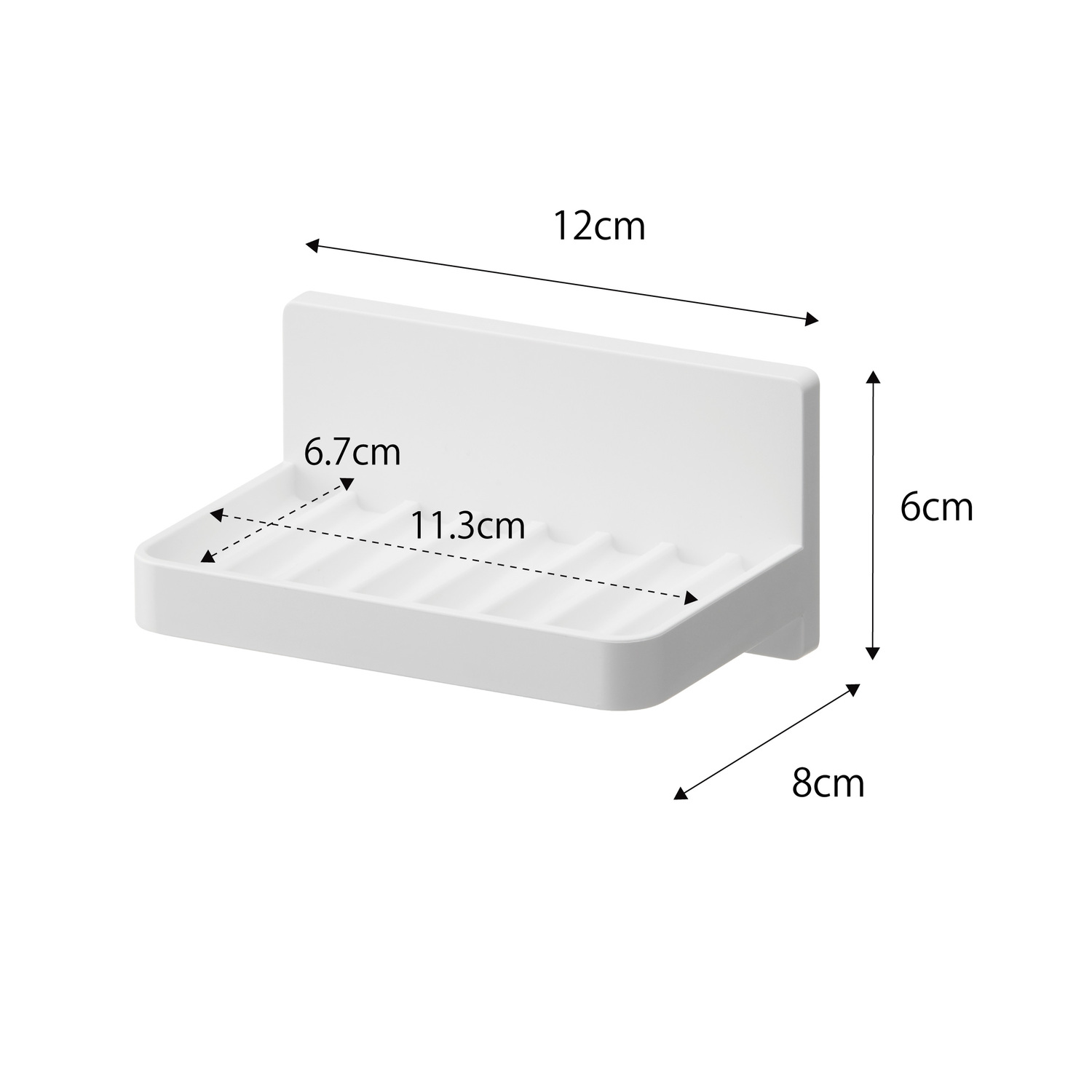 Mist Reusable Adhesive Soap Tray Size Spec