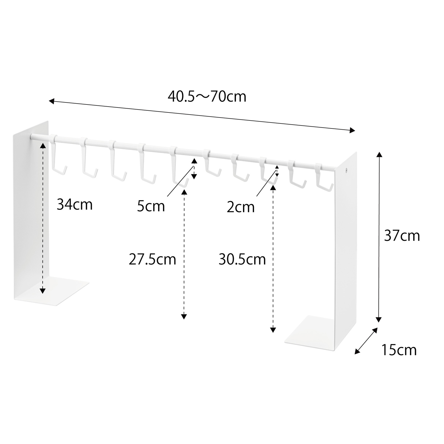 Tower Hat Hanging Organiser Size Spec