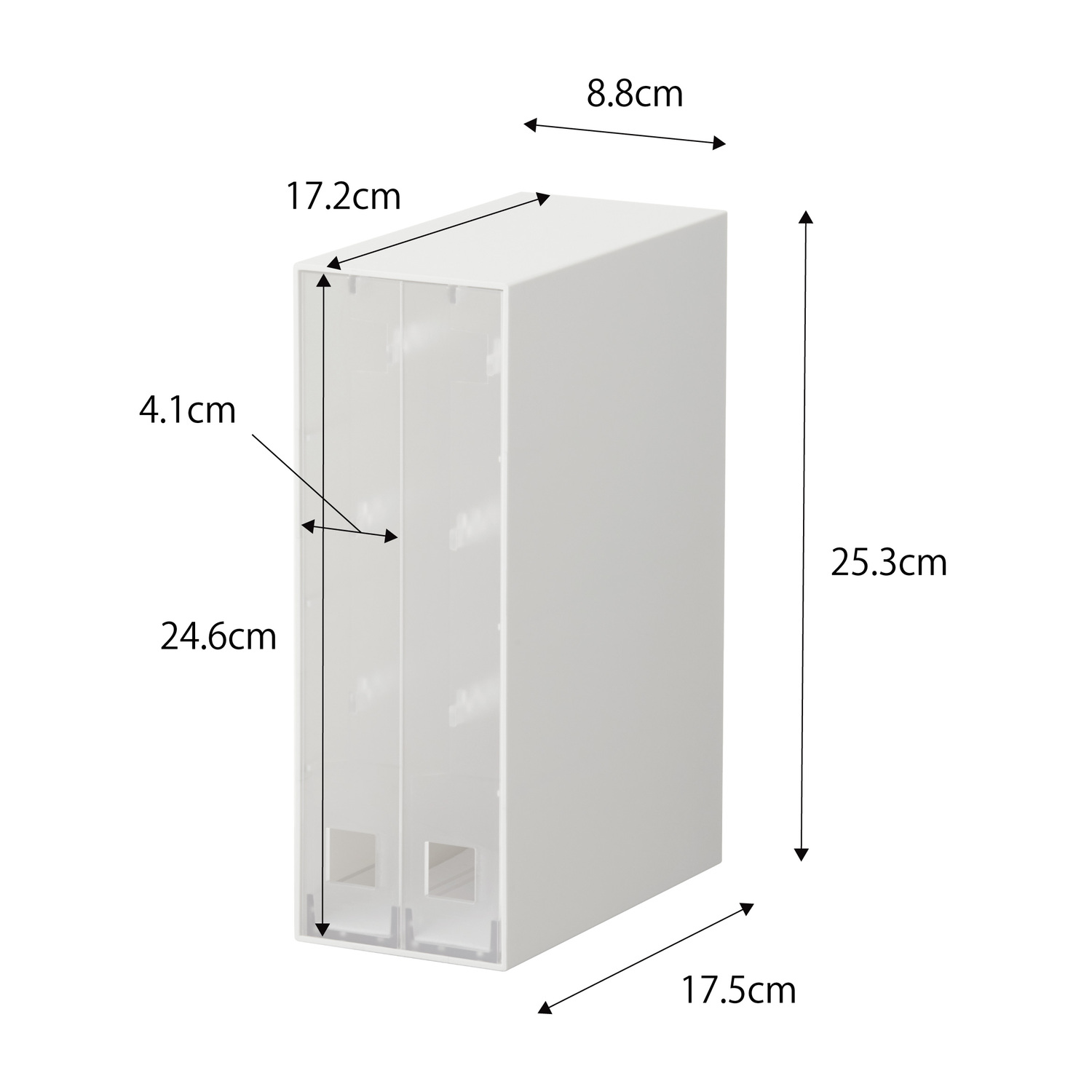 Tower Necklace & Earrings Sliding Drawer Organiser Size Spec