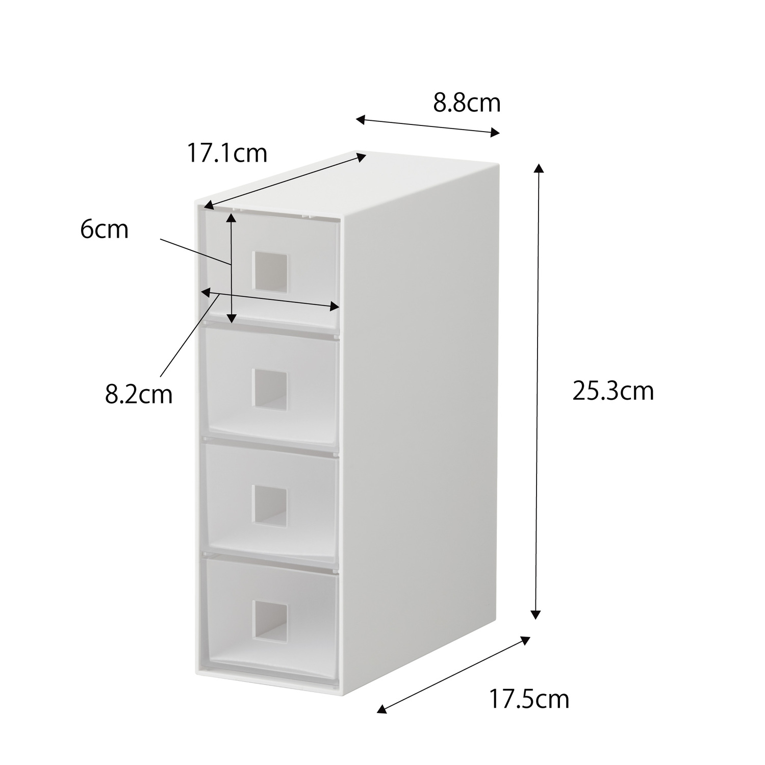 Tower Sunglasses & Accessories Sliding Drawer Organiser Size Spec