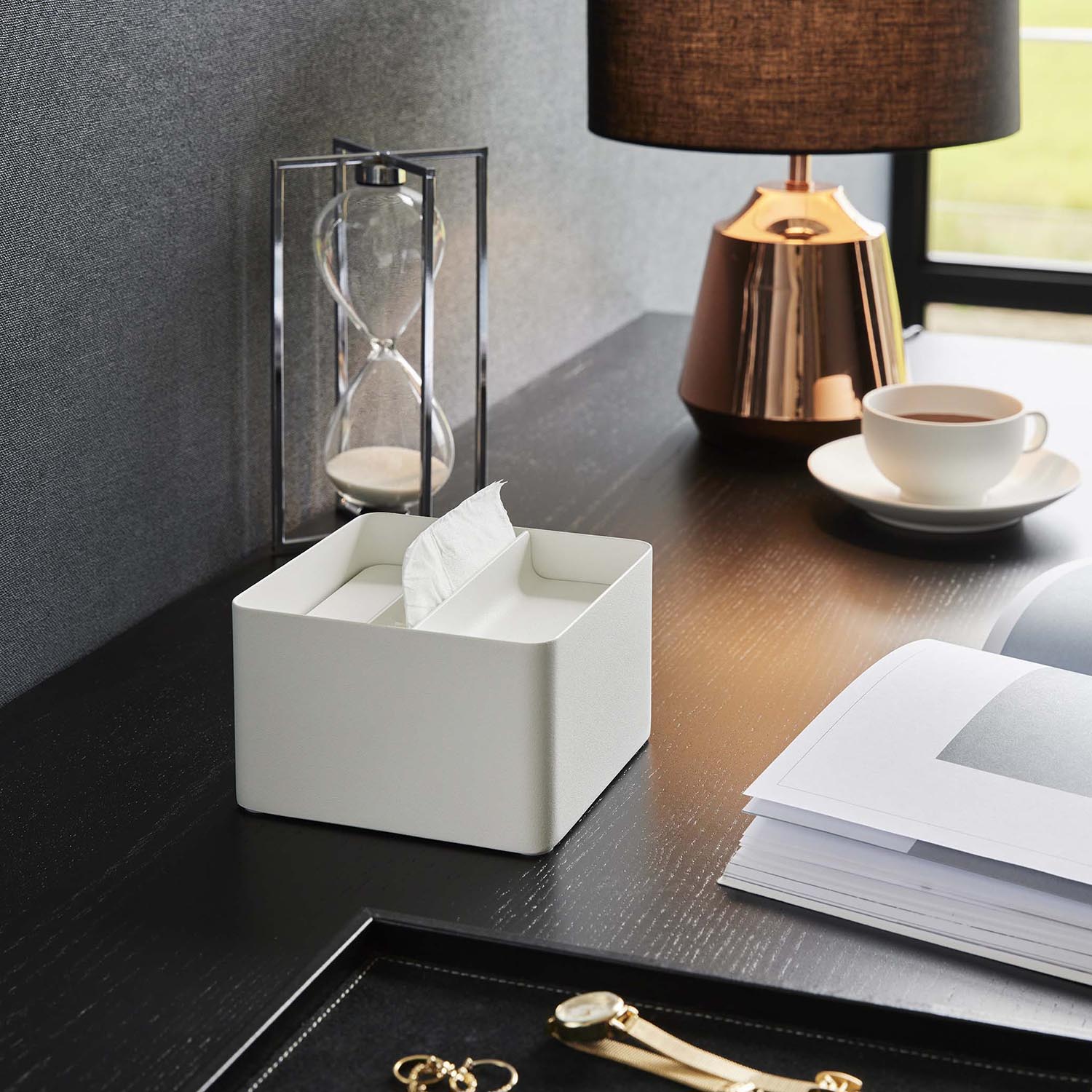 Tower Covered Square Tissue Case