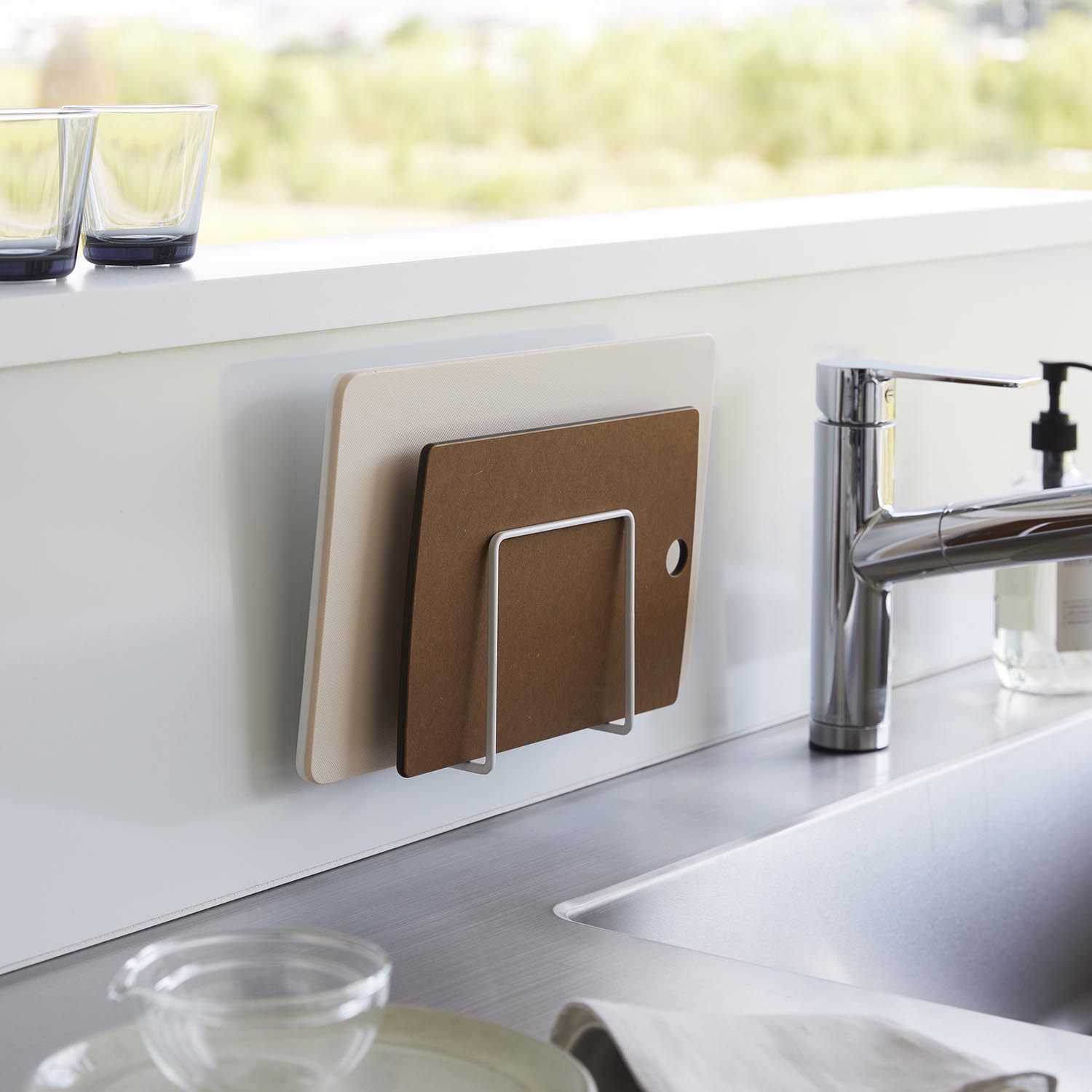 Tower Self-Adhesive Cutting Board Holder