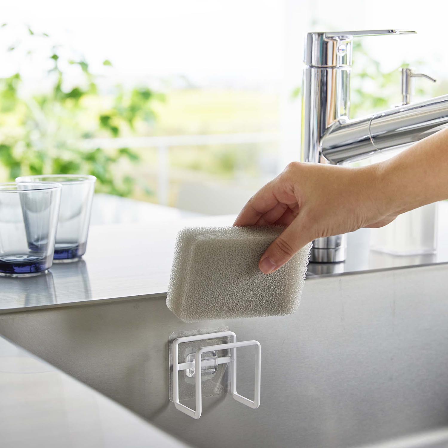 Tower Self-Adhesive Sponge Holder