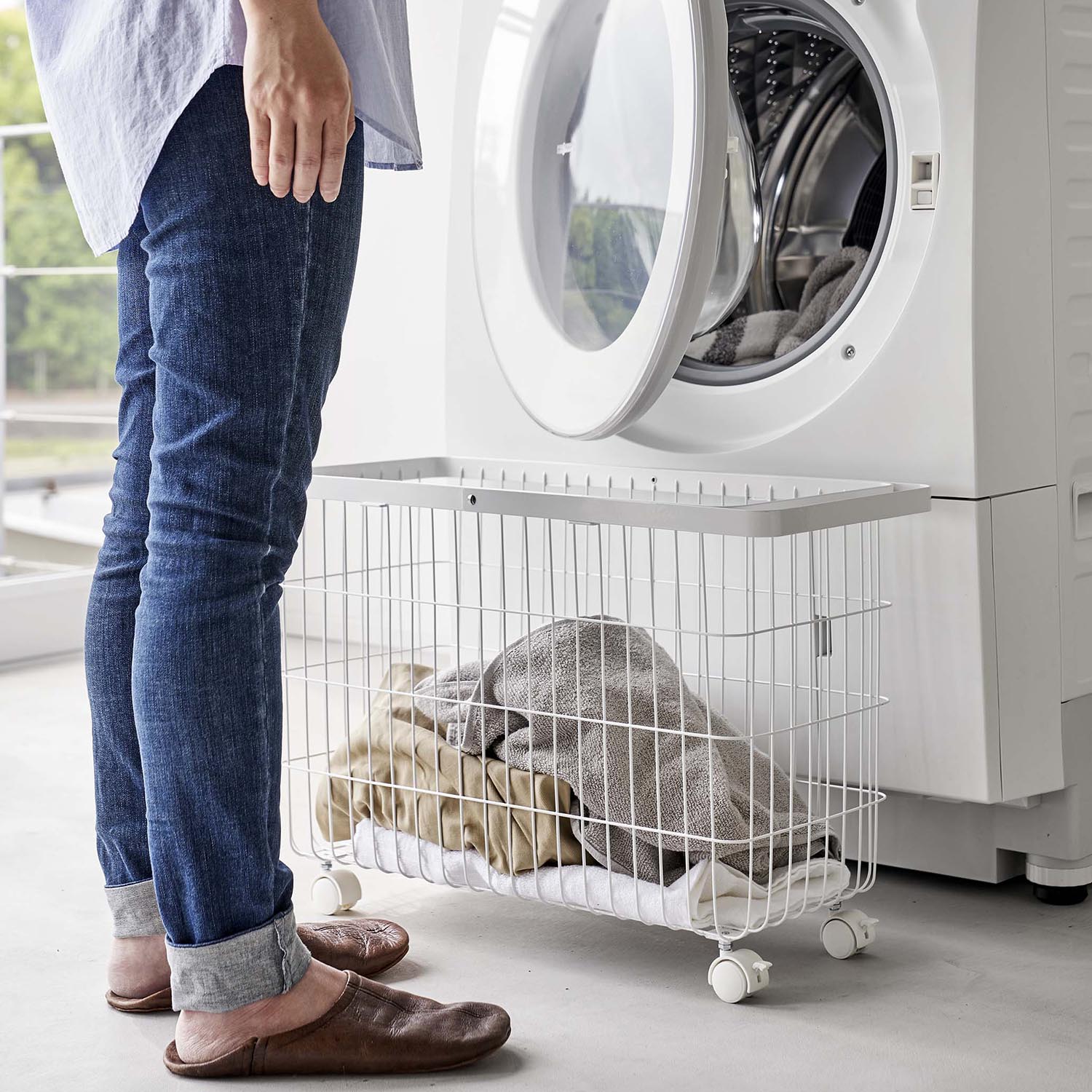 Tower Rolling Laundry Basket