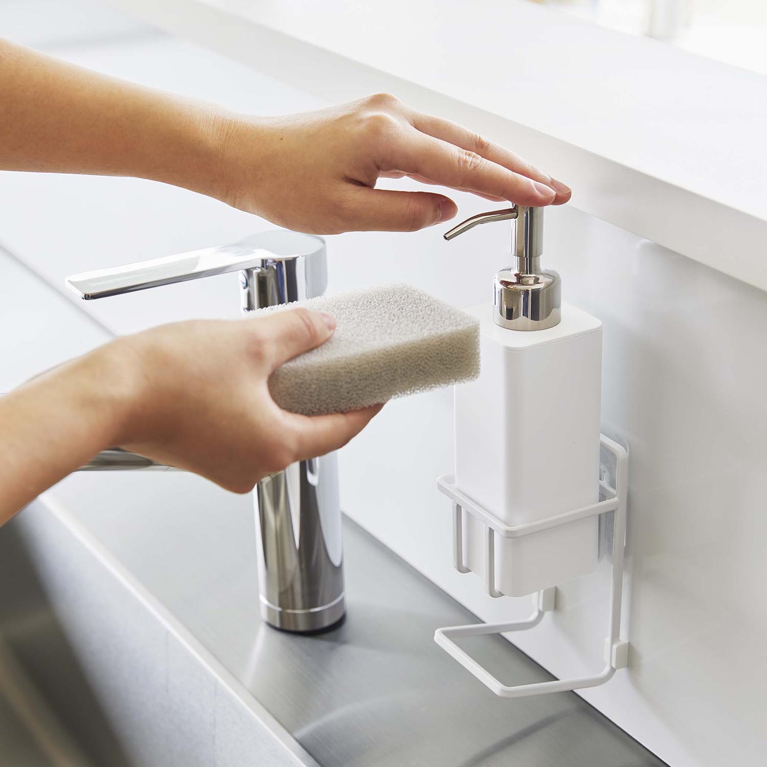 Tower Self-Adhesive Sponge & Bottle Holder