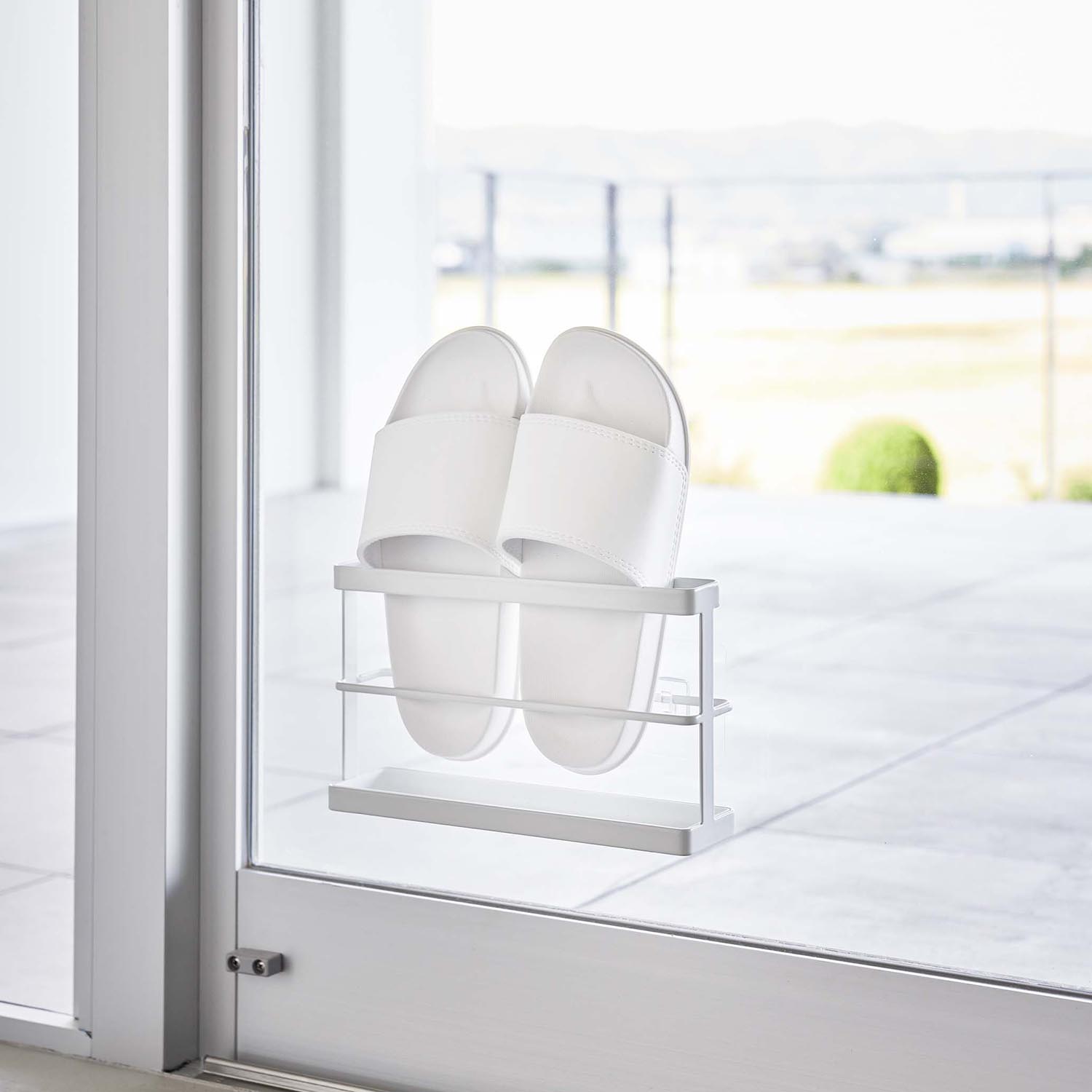 Tower Slipper Rack With Storage Tray