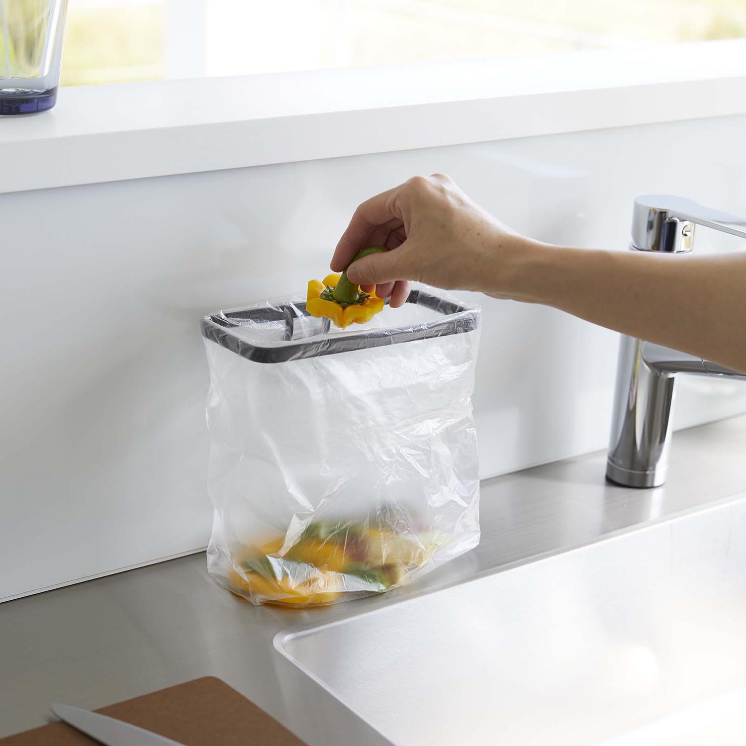 Tower Self-Adhesive Plastic Bag Holder