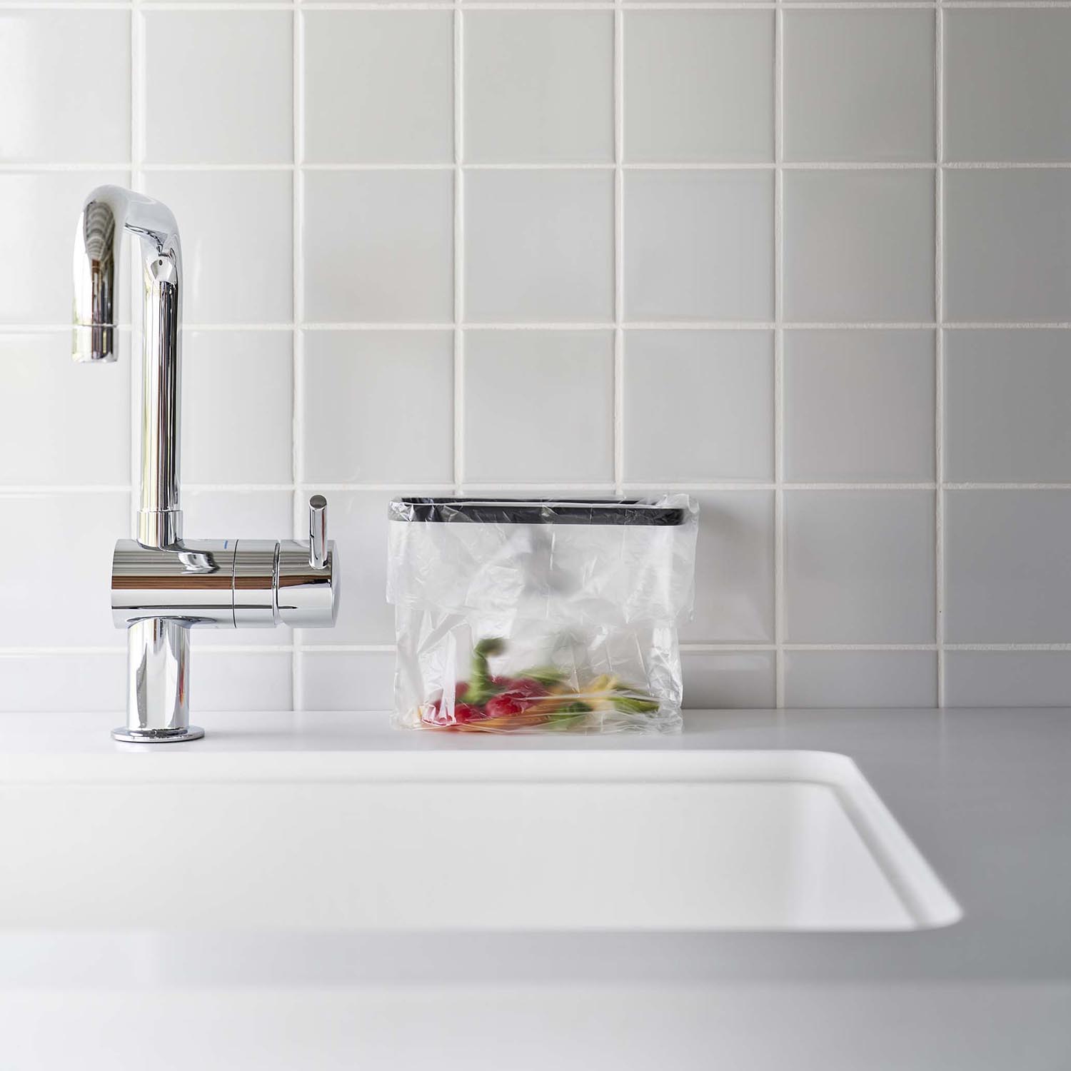 Tower Self-Adhesive Plastic Bag Holder