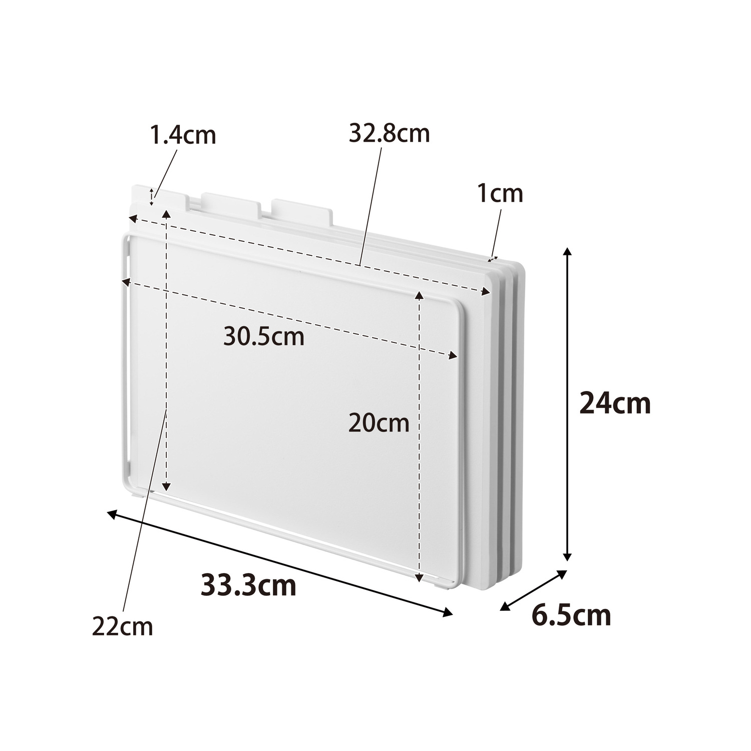 Tower Cutting Board 3-Piece Set Size Spec