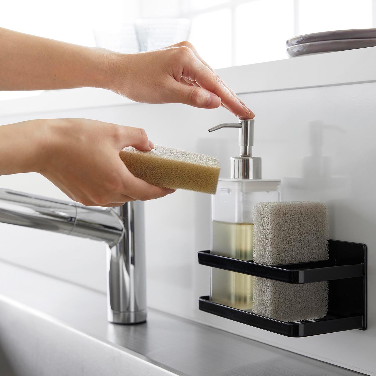 Tower Magnetic Sponge And Dispenser Rack