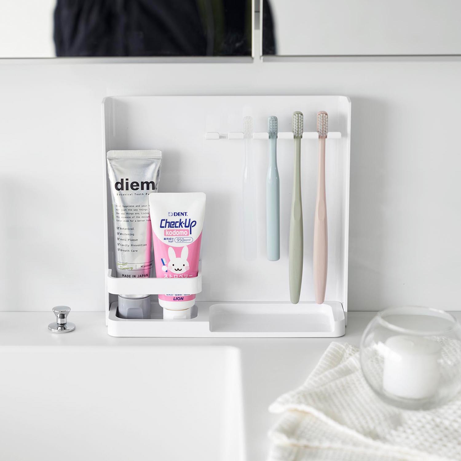 Tower Toothbrush And Toothpaste Stand