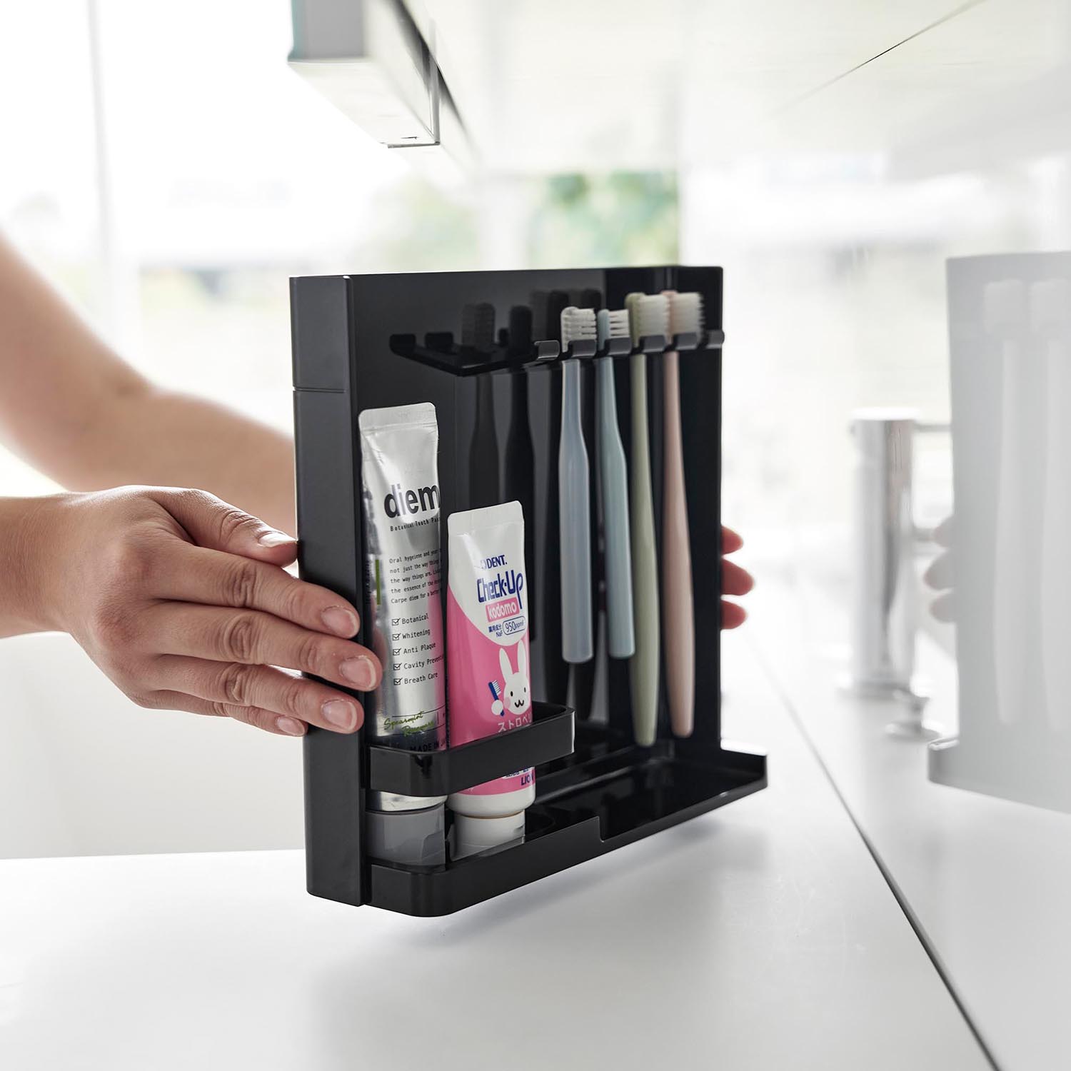 Tower Toothbrush And Toothpaste Stand