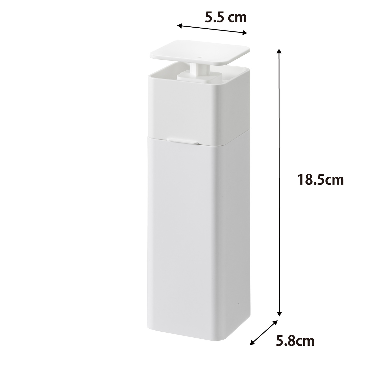 Tower Magnetic Push Soap Dispenser Size Spec