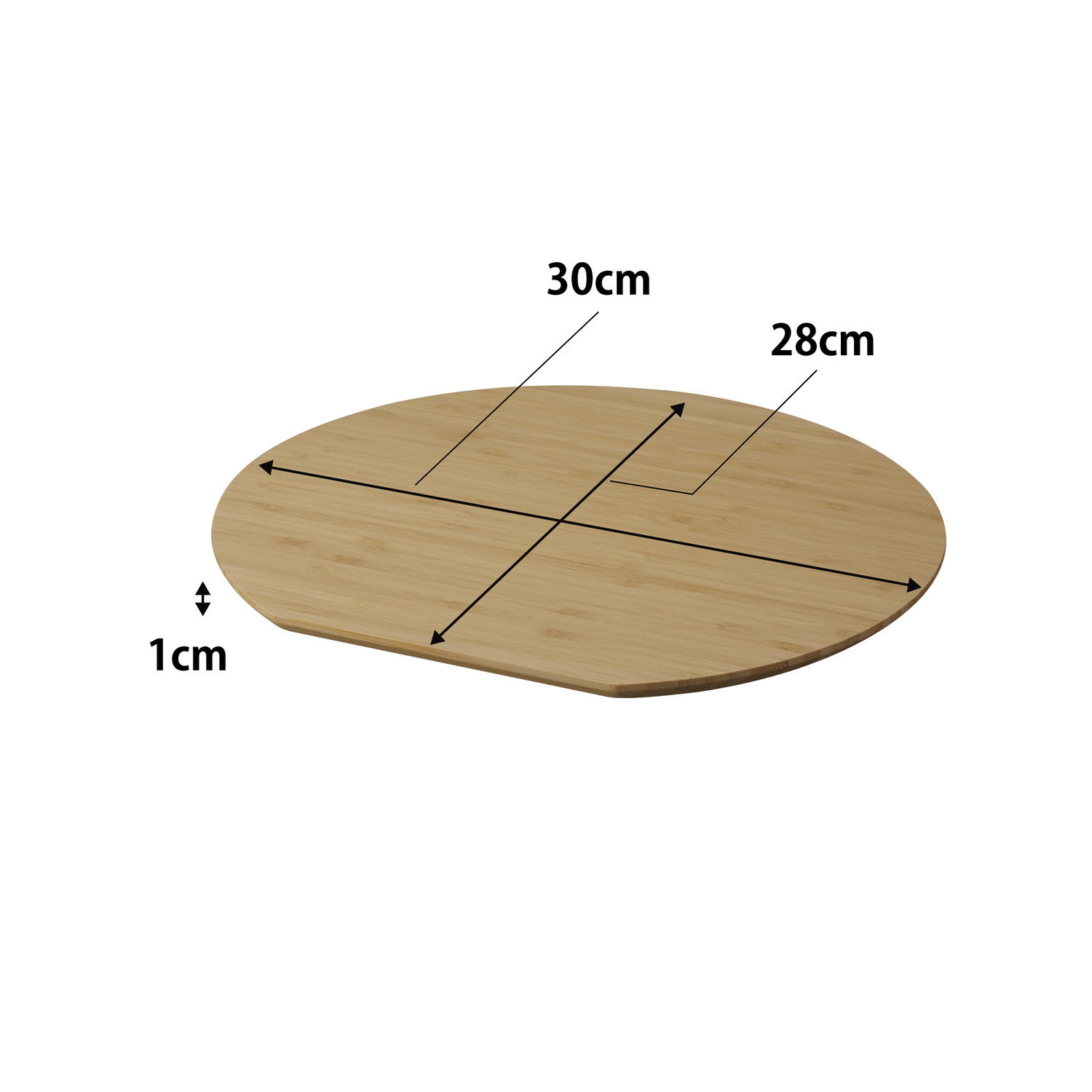 Tosca Round Bamboo Cutting Board Size Spec