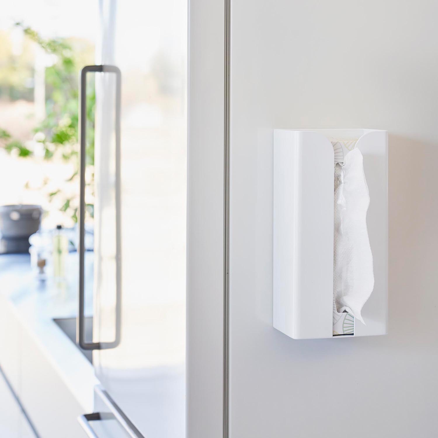 Tower Magnetic Plastic Bag And Paper Towel Holder